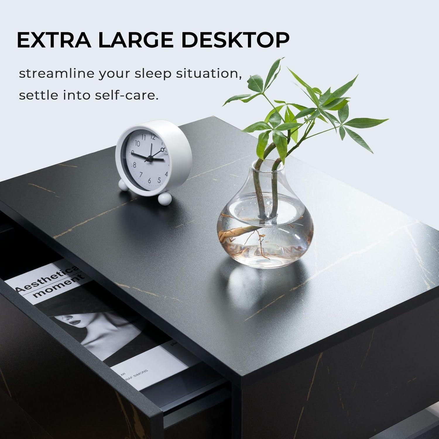 Ivy Bronx Nightstands set of 2 LED Night Stand (Set of 2)