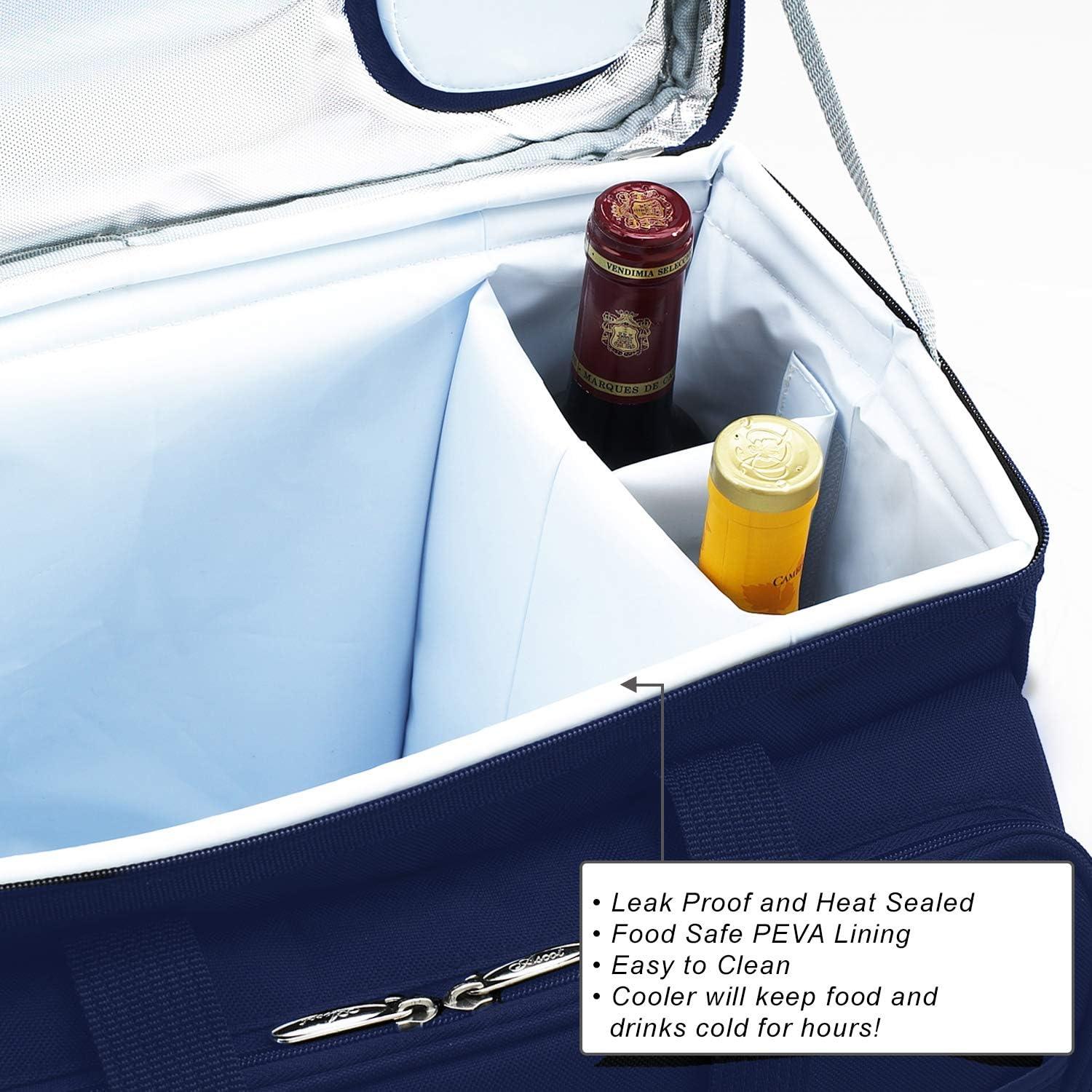 Picnic at Ascot Soft Sided Cooler with Four Person Picnic Set