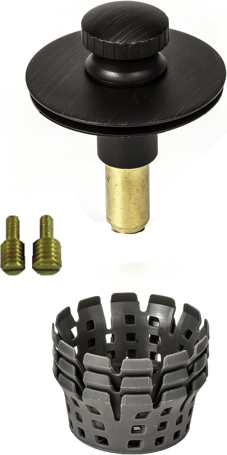 Universal Lift n Lock (Push Pull) Bath Tub/Bathtub Drain Stopper w/ 3/8" and 5/16" Fittings Oil Rubbed Bronze
