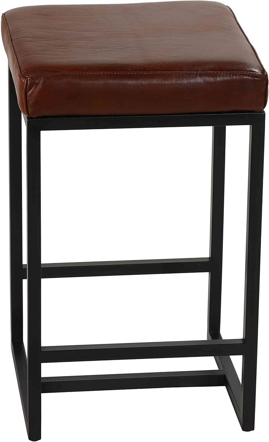 Beija Upholstered Counter Stool with Metal Frame