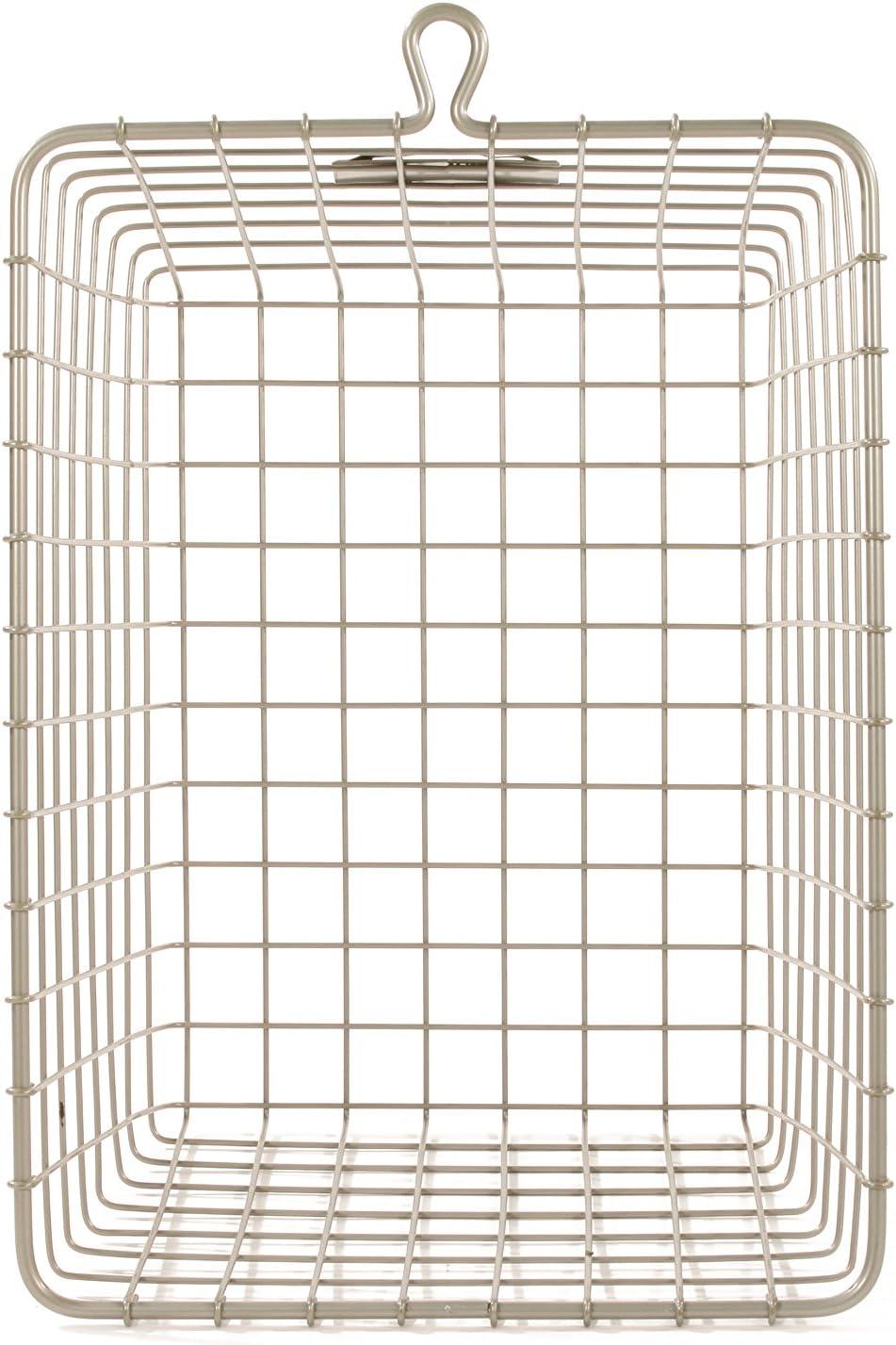 Spectrum Diversified Small Storage Basket Light Silver: Metal Locker Storage & Portable Utility Organizer