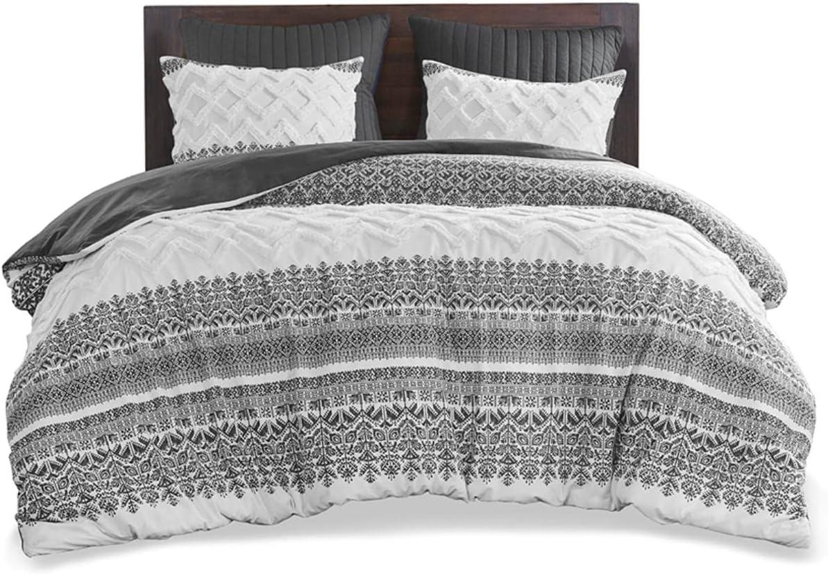 Mila 3 Piece Cotton Comforter Set with Chenille Tufting