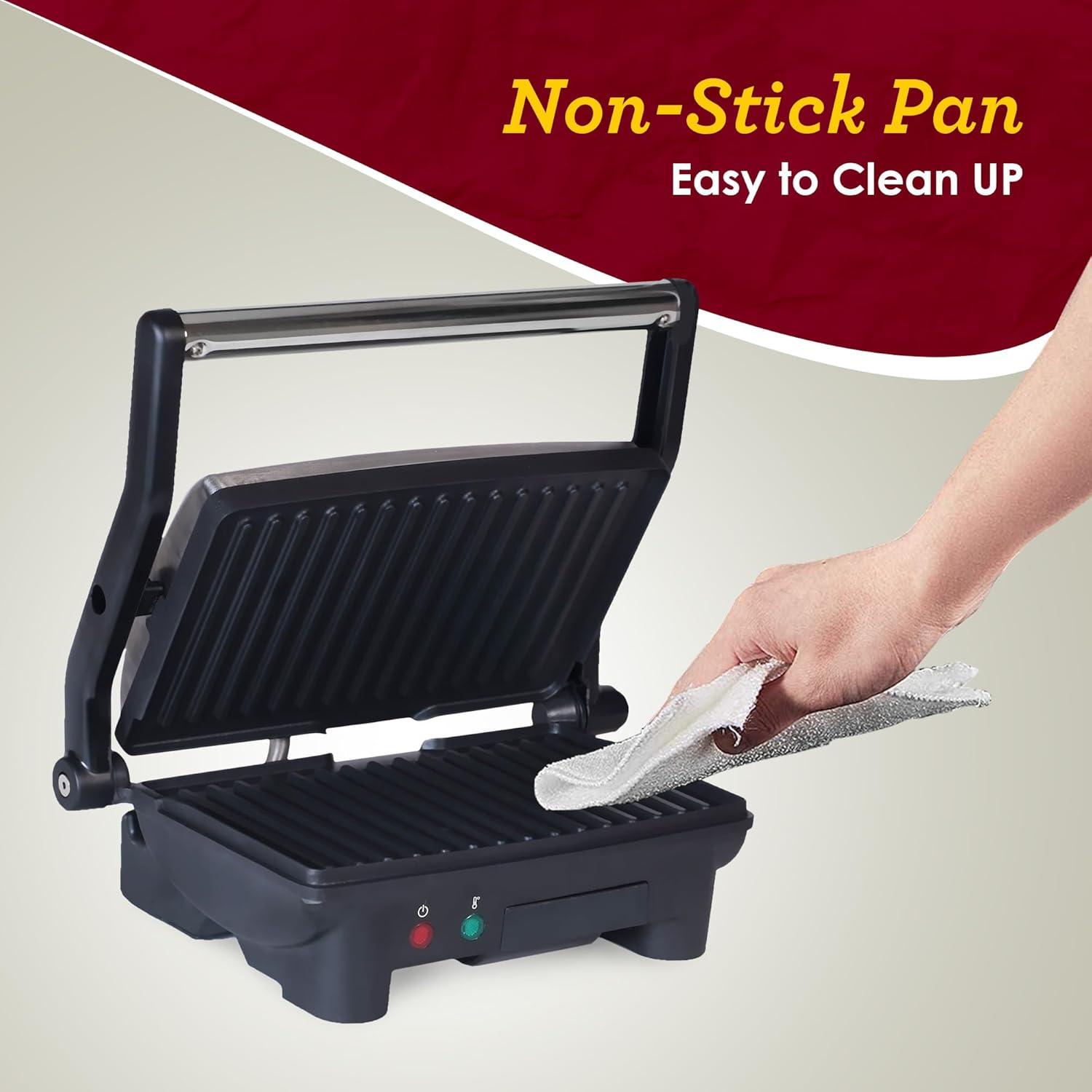Elite Stainless Steel 3-in-1 Panini Press and Indoor Grill