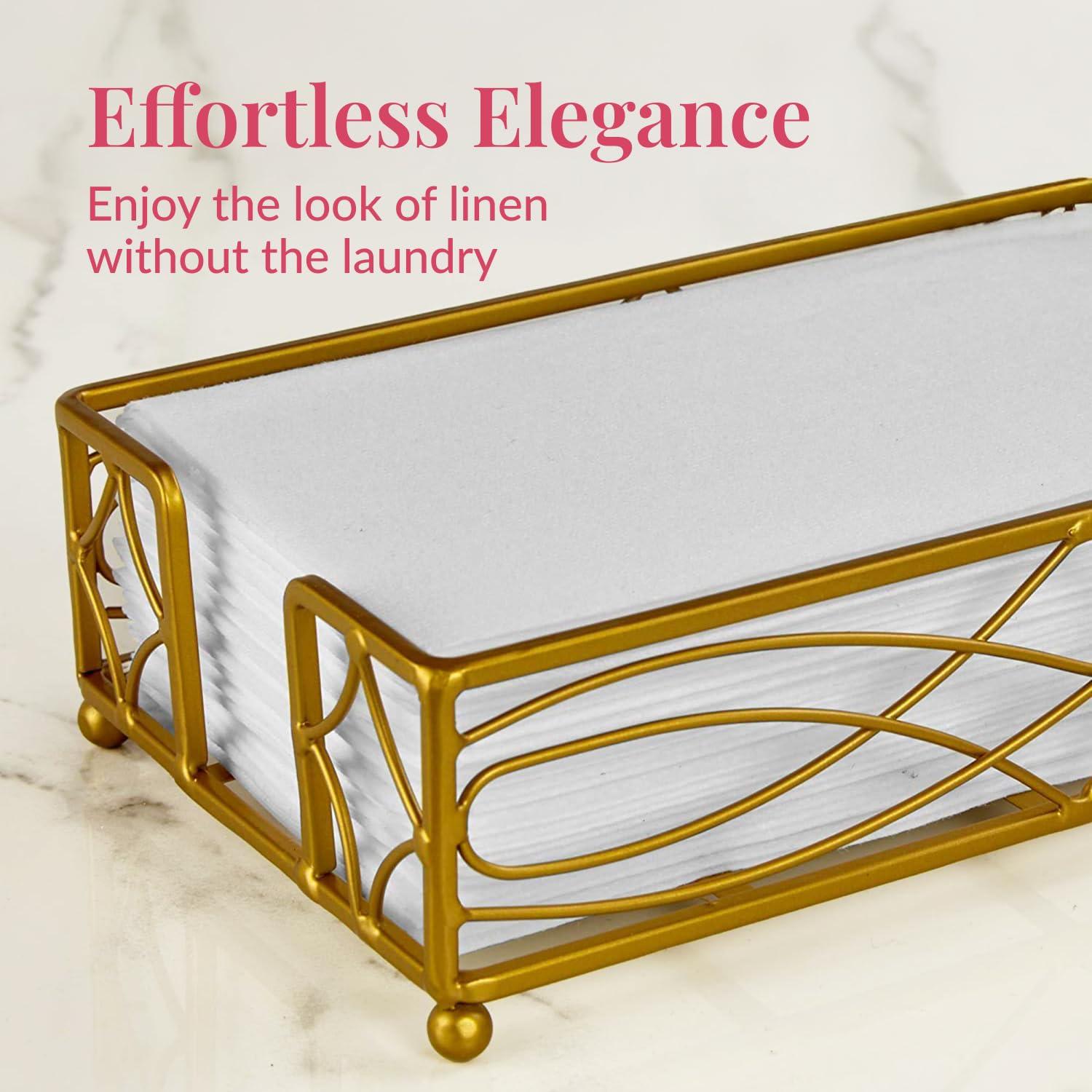 Prestee Feel Disposable Napkins-50 Linen, White