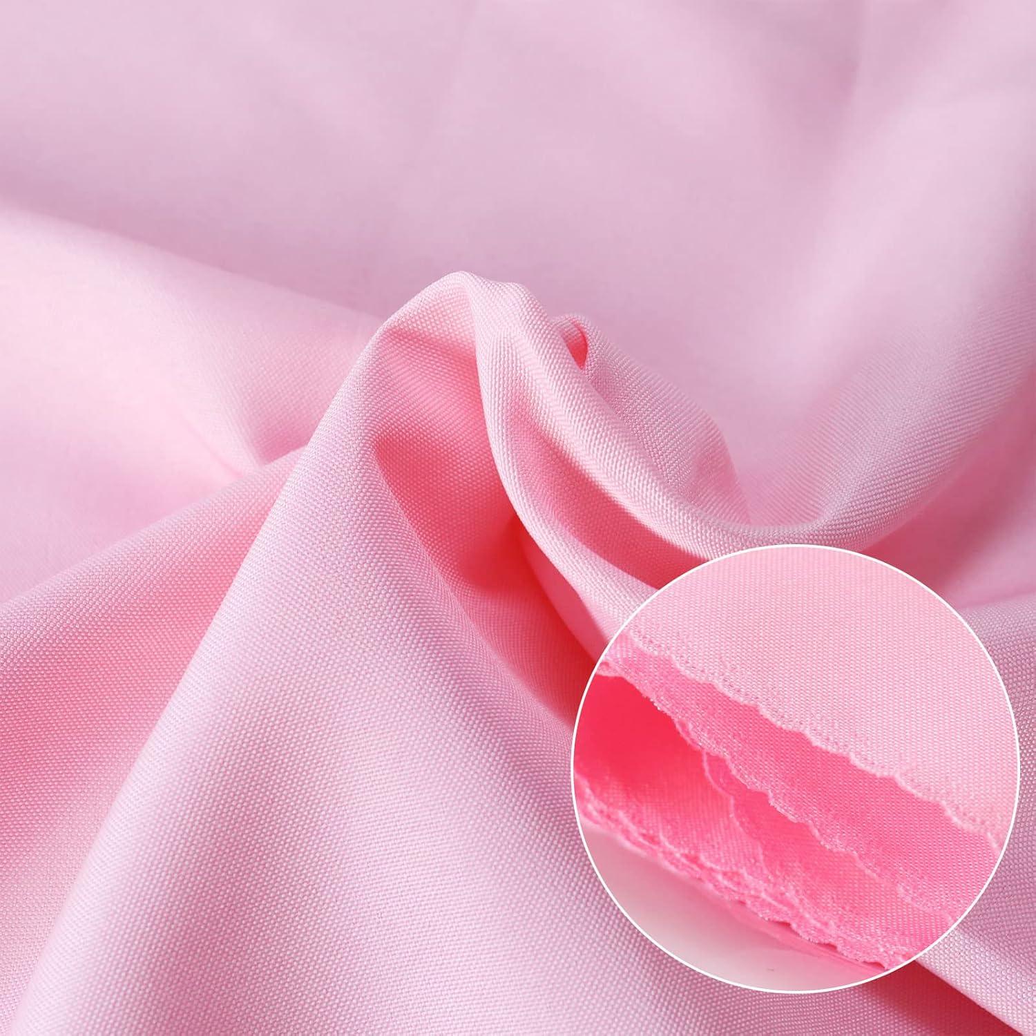 Premium Pink Polyester Cloth Napkins Set of 12 | Washable & Reusable | Valentine's Day, Easter, Christmas Decor | 18.8 x 18.8 Inches