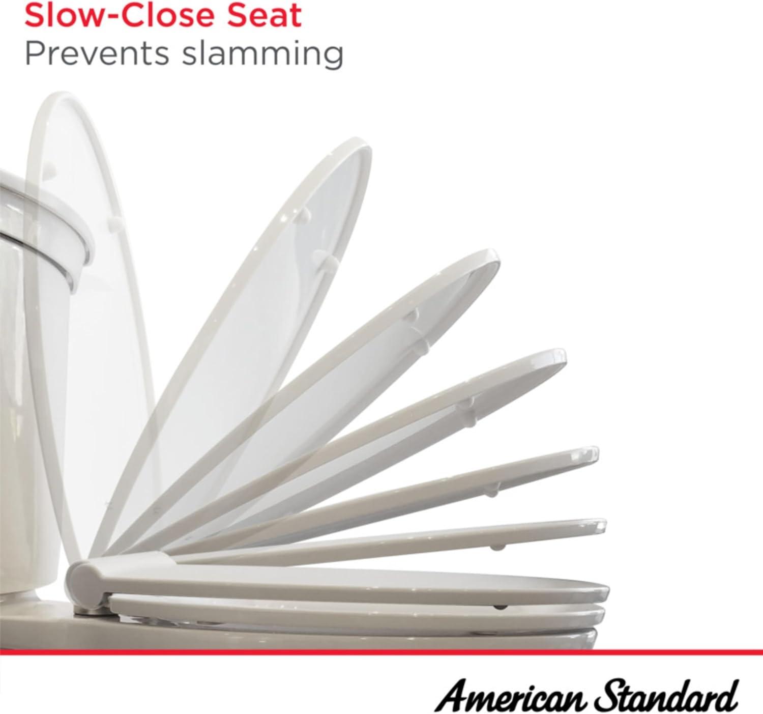 American Standard 5503B00B.020 Transitional Slow-Close Round Front Toilet Seat, White