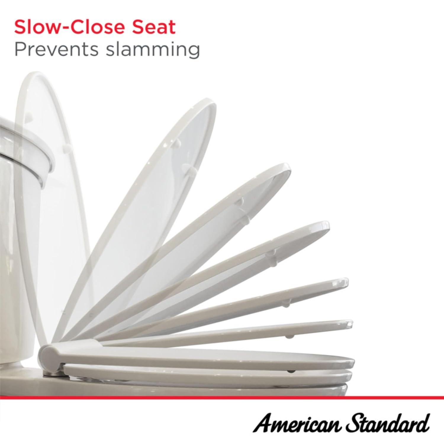 American Standard 5503B00B.020 Transitional Slow-Close Round Front Toilet Seat, White