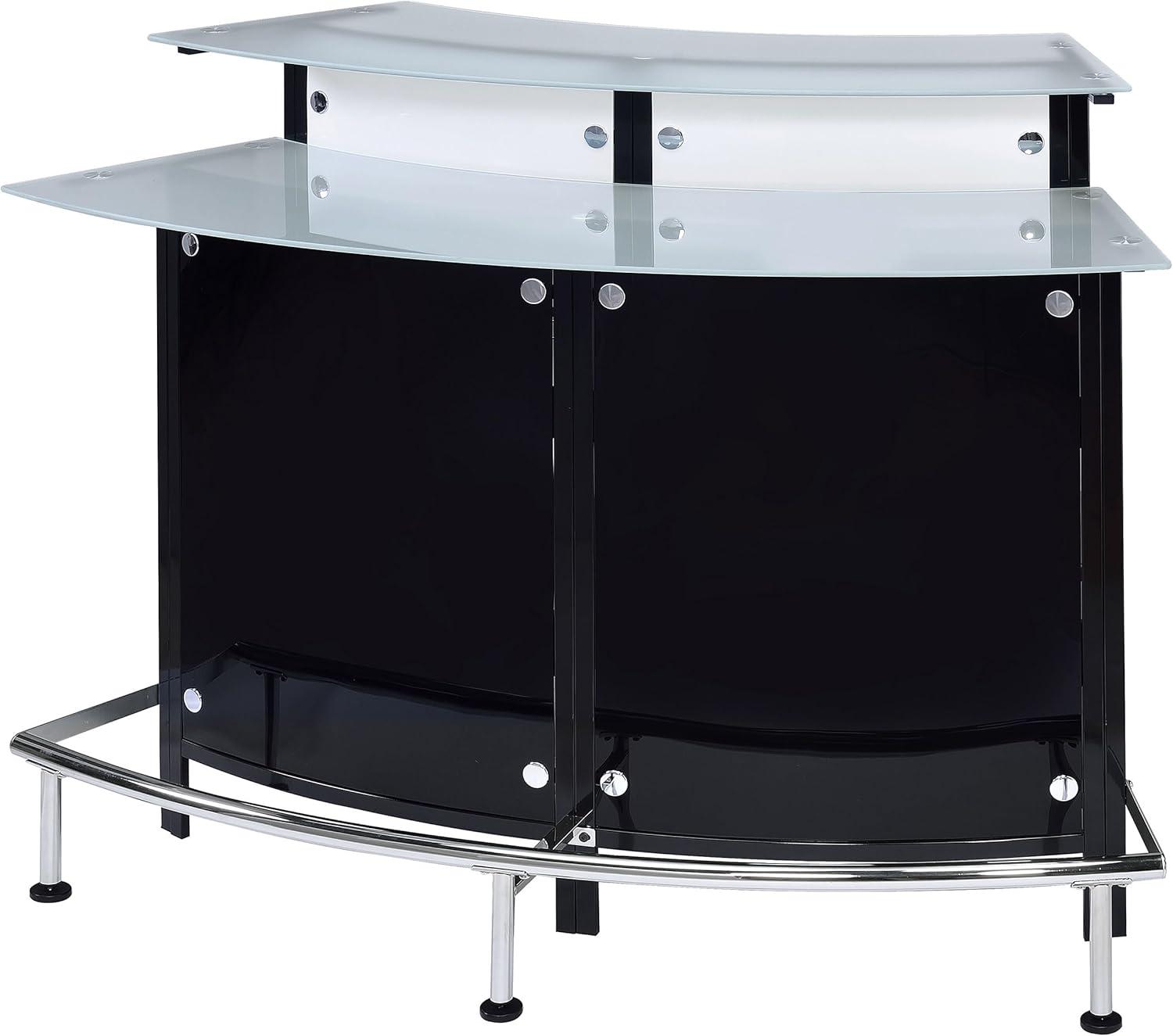 Coaster Company Contemporary Bar Table, Chrome/Black