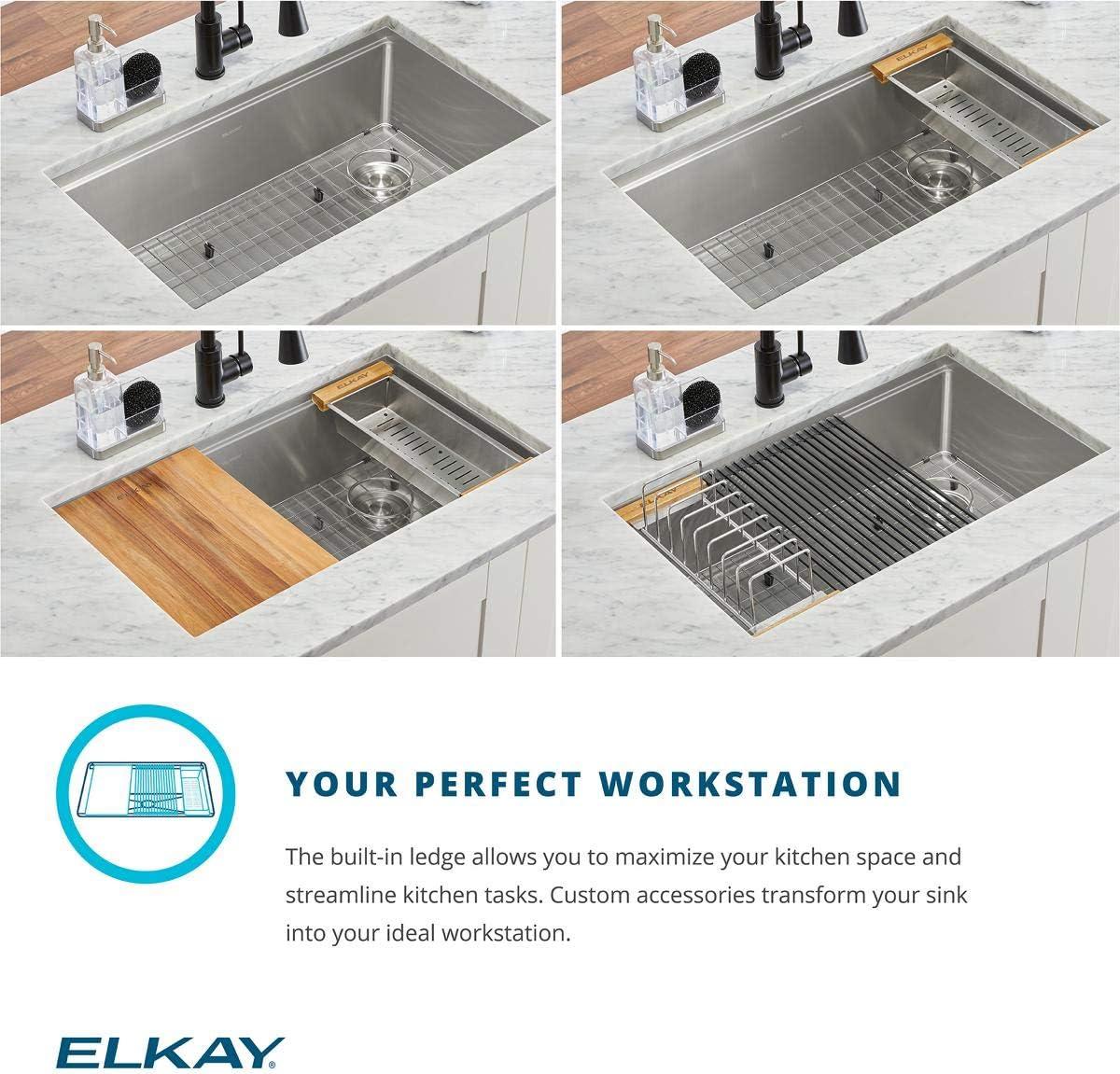 Crosstown 26" L x 19" W Undermount Kitchen Sink with Sink Grid