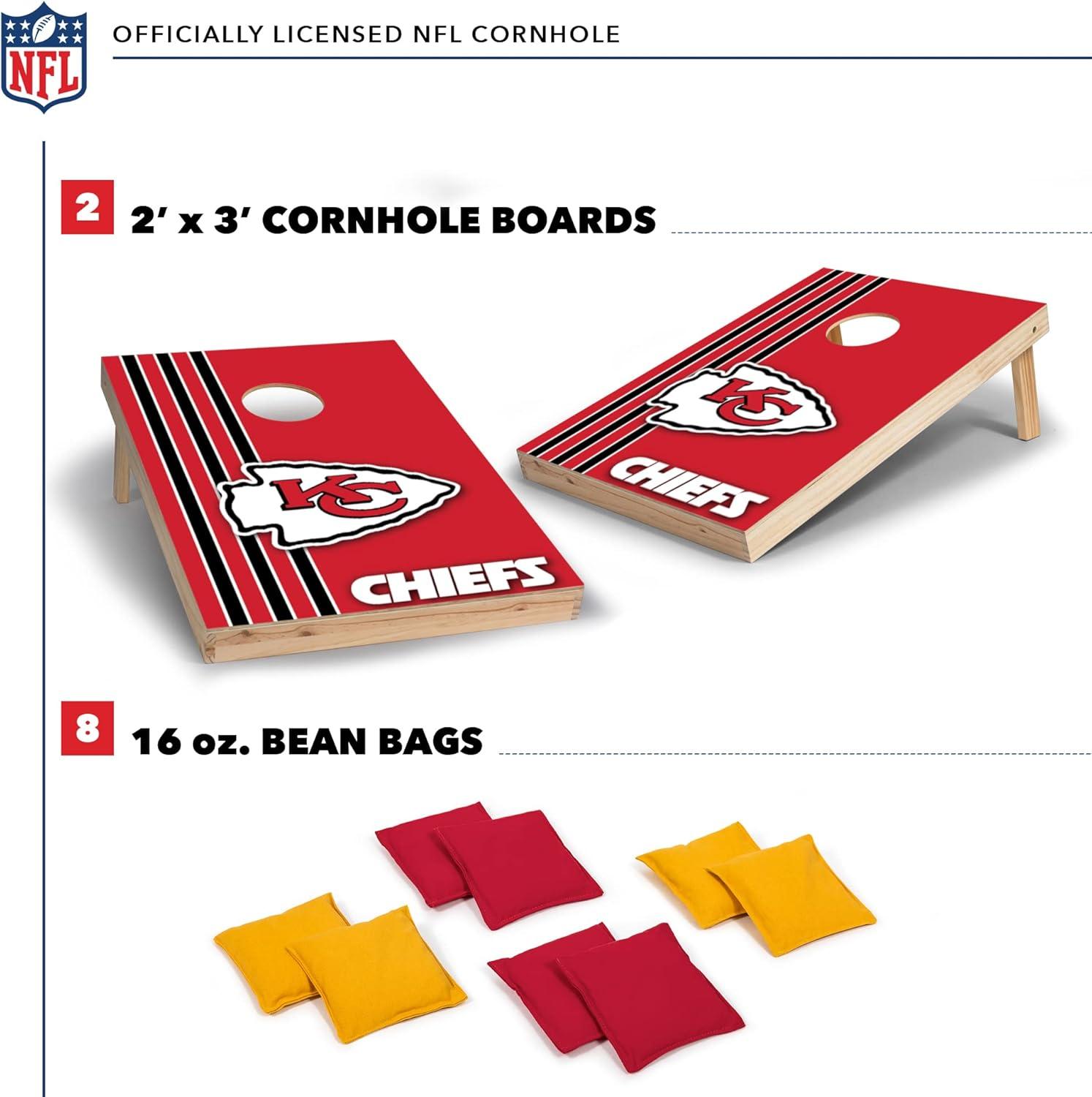 NFL Kansas City Chiefs 2'x3' Wood Cornhole Set