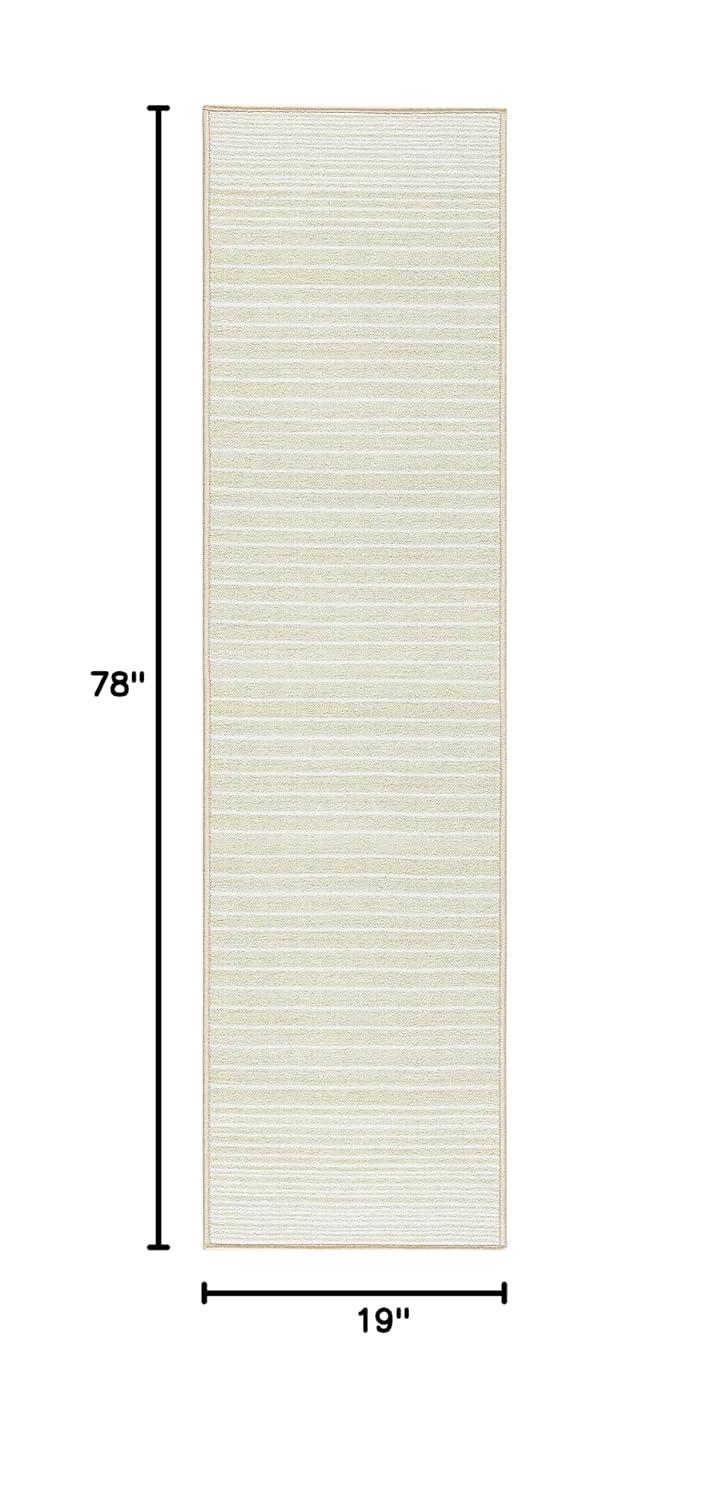 Town & Country Basic Layne Everwash Non-Slip Backing Area Rug Cream/Beige