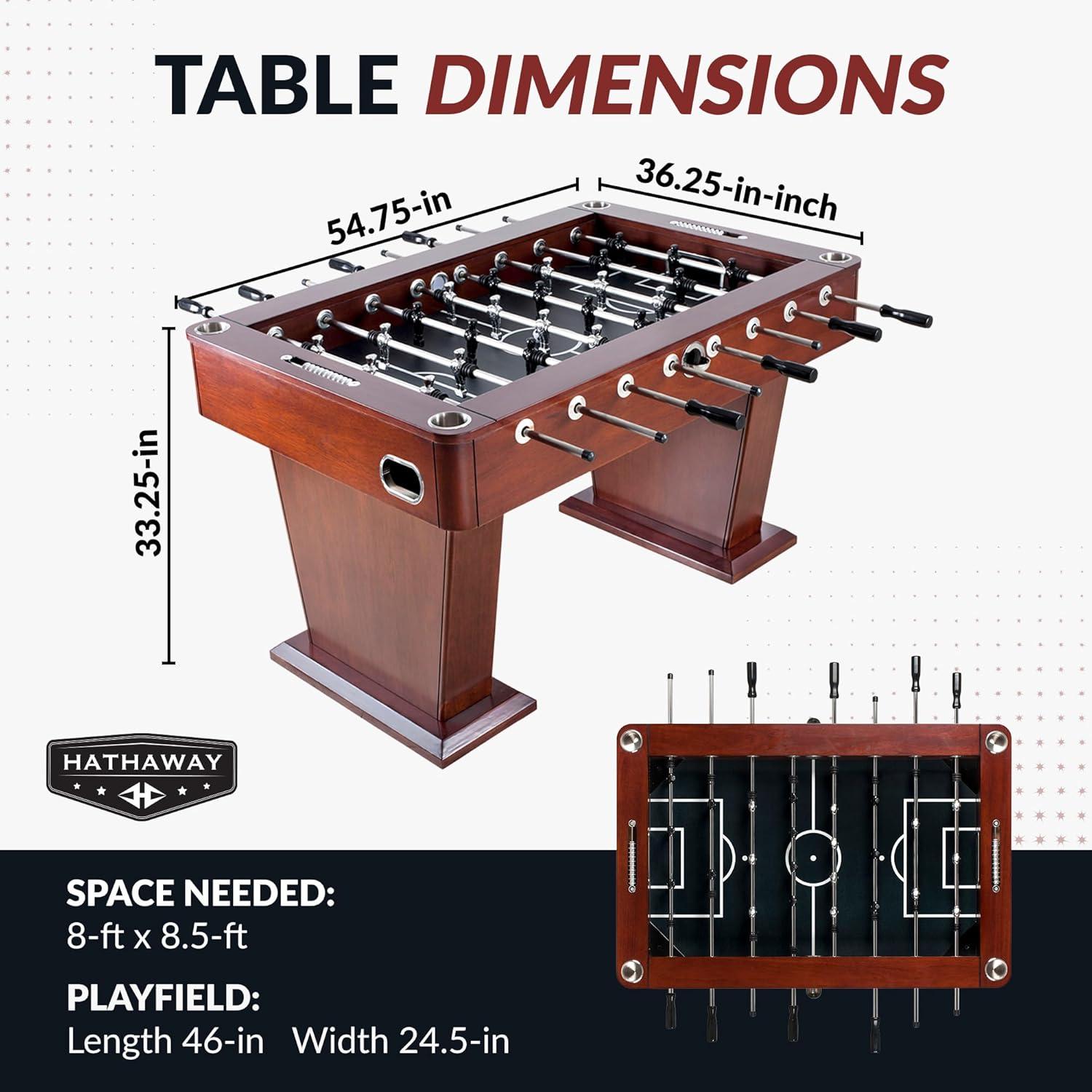 Millennium 55'' Mahogany Birch Wood Foosball Table