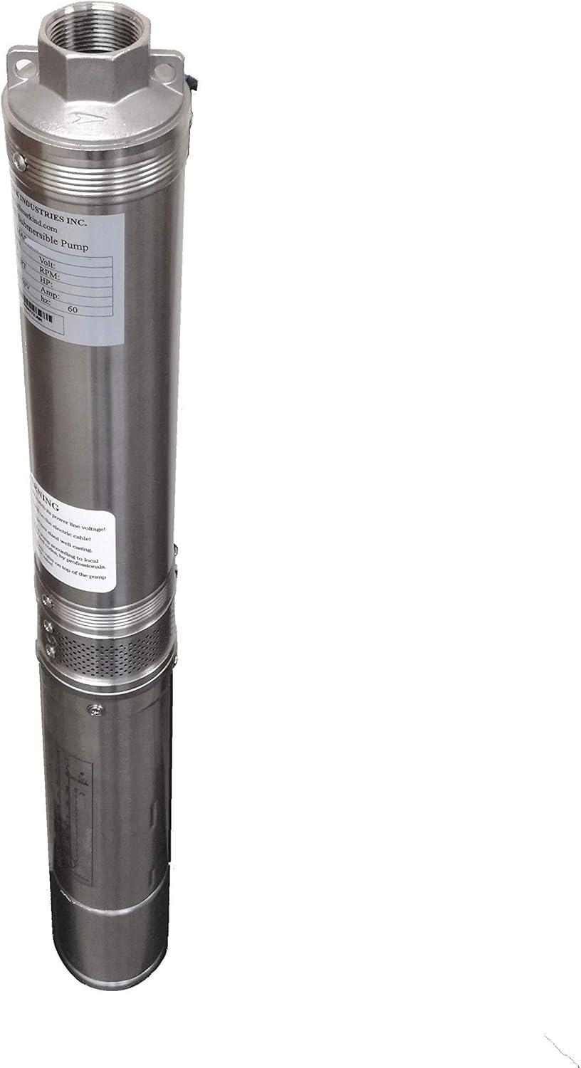 Stainless Steel 2-HP 230V Submersible Well Pump with Nylon Impeller