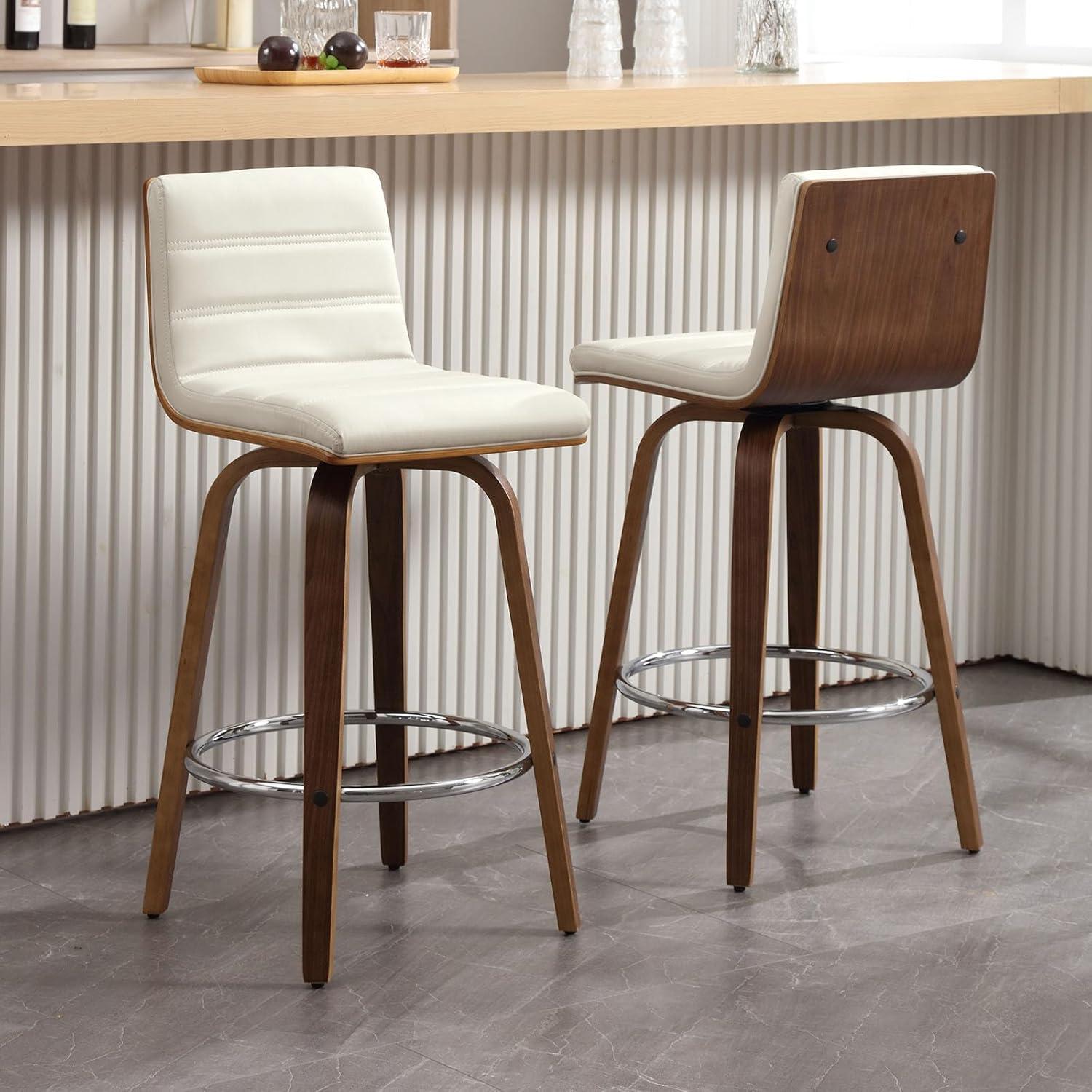 Upholstered  Swivel Counter & Bar Stool (Set of 3)