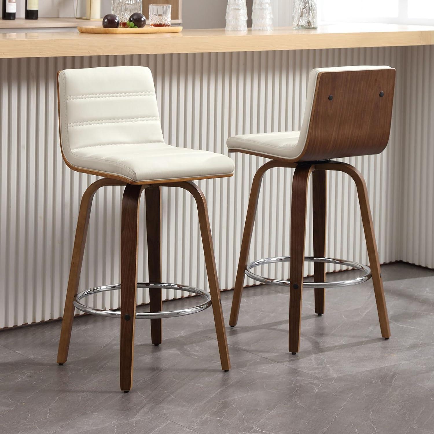 Corrigan Studio® Upholstered Swivel Stool (Set of 2)