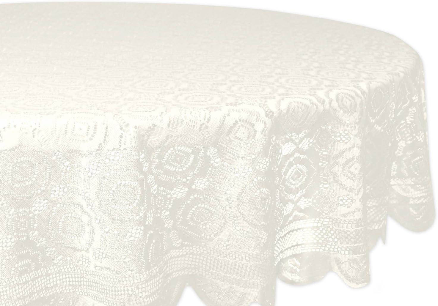 Design Imports  Lace Tablecloth, Vintage, 63" Round