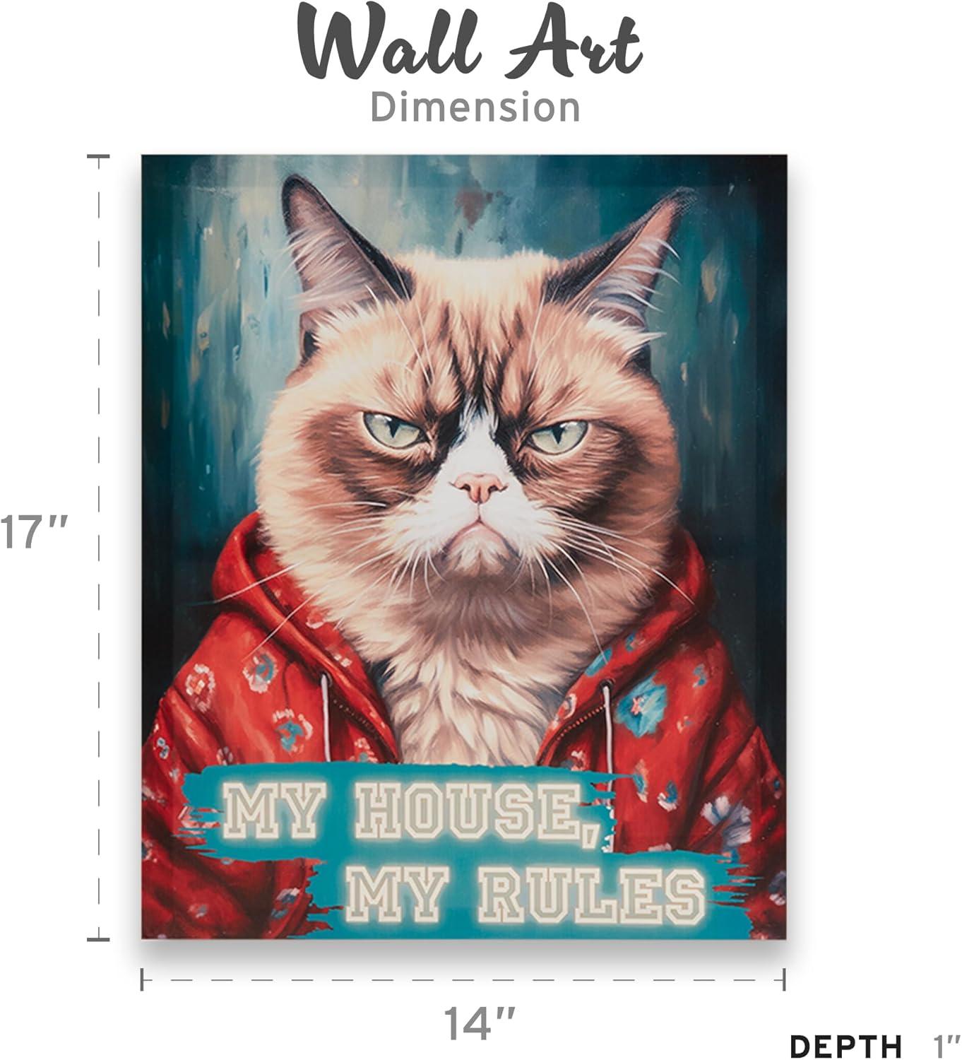 510 Design Grumpy Cats " Grumpy Cats My House, My Rules " by Tessa Kane