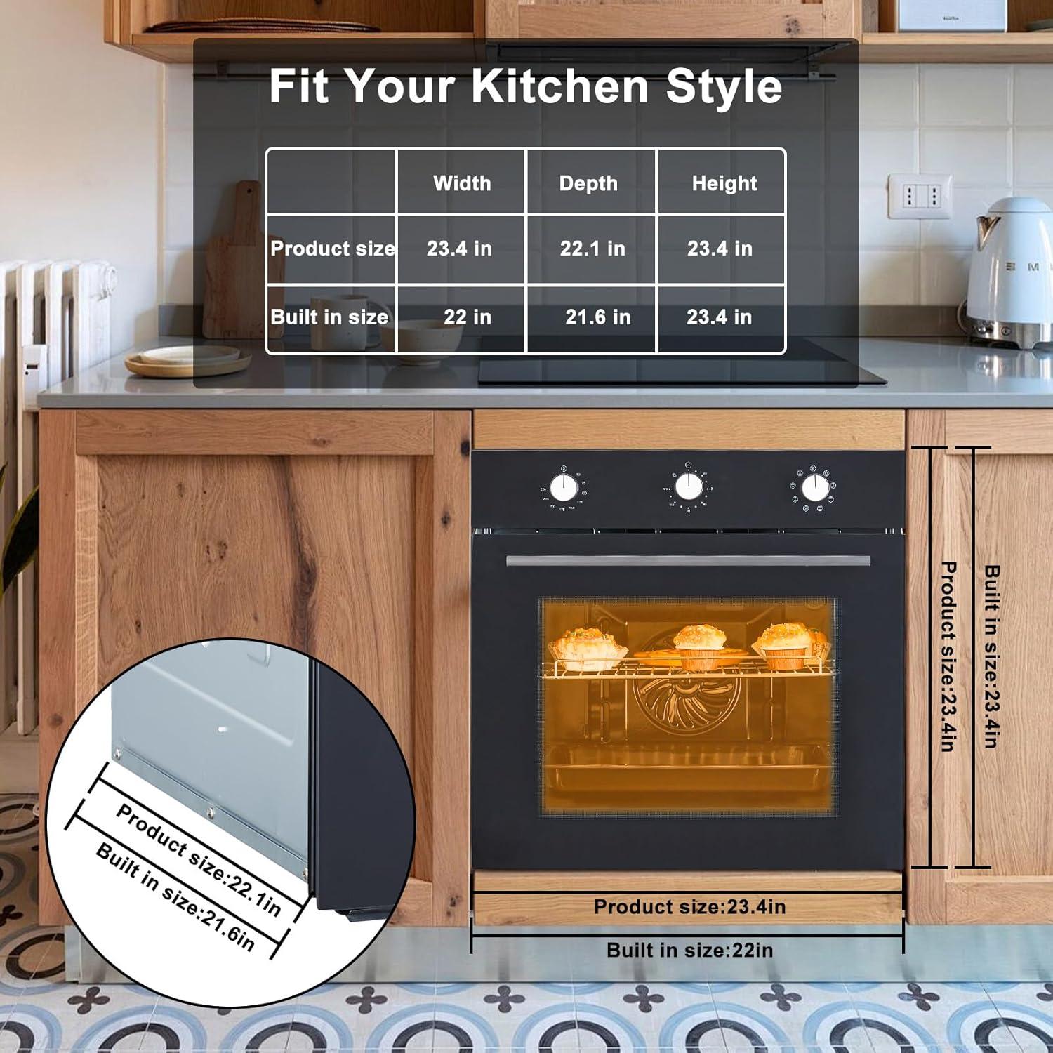 Yesurprise PHO_11E88JQW-SXL Yesurprise 2.5 Cubic Feet Electric Convection Oven with Soft Close Door