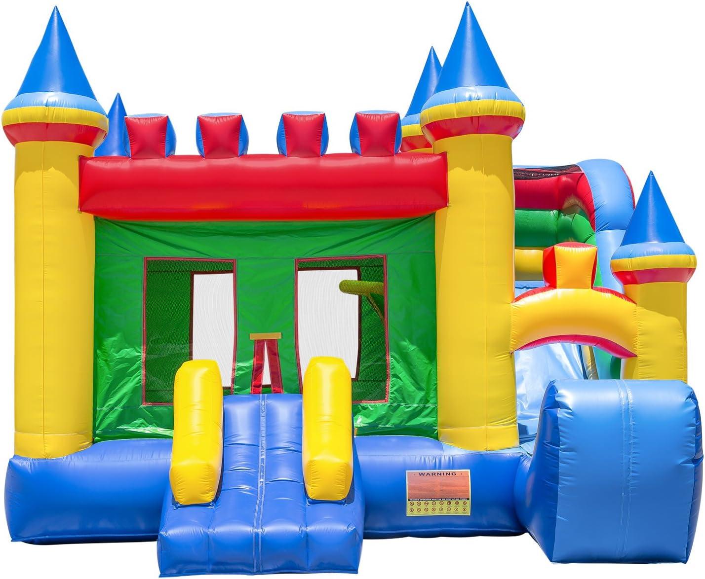 Commercial Grade Multicolor Inflatable Bounce House with Slide