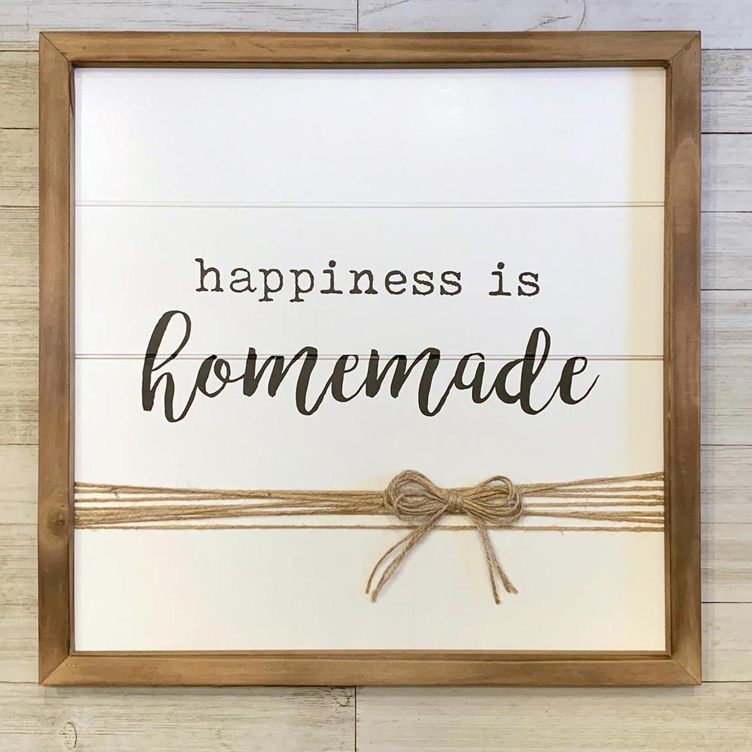 Hampton Art Rustic Frame Shiplap 16" x 16" White, easy to decorate, paint, embellish, stencil, and more, jute rope is attached to the reverse side for hanging