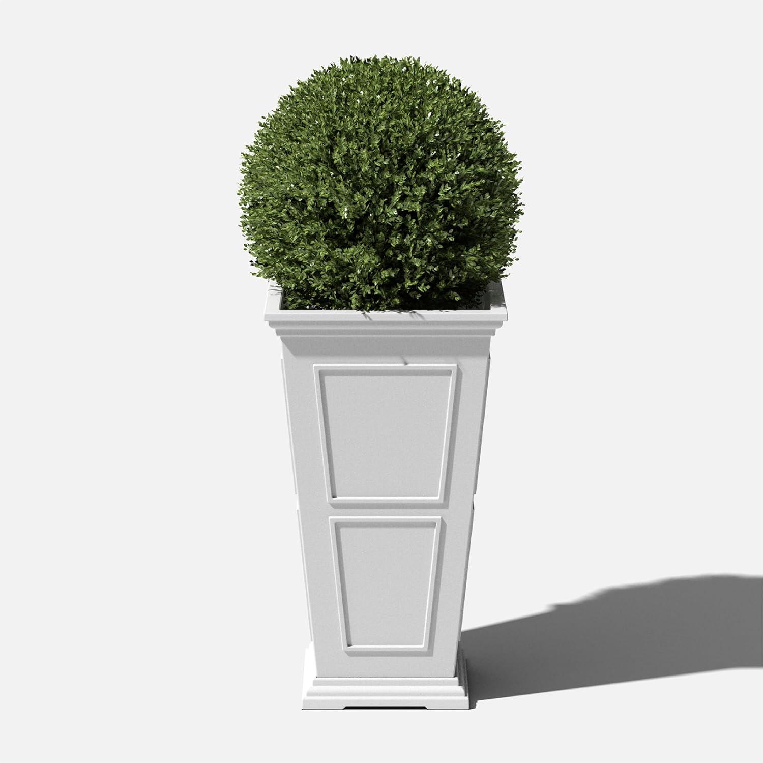 Veradek Brixton Tall 28" Plastic Planter - White