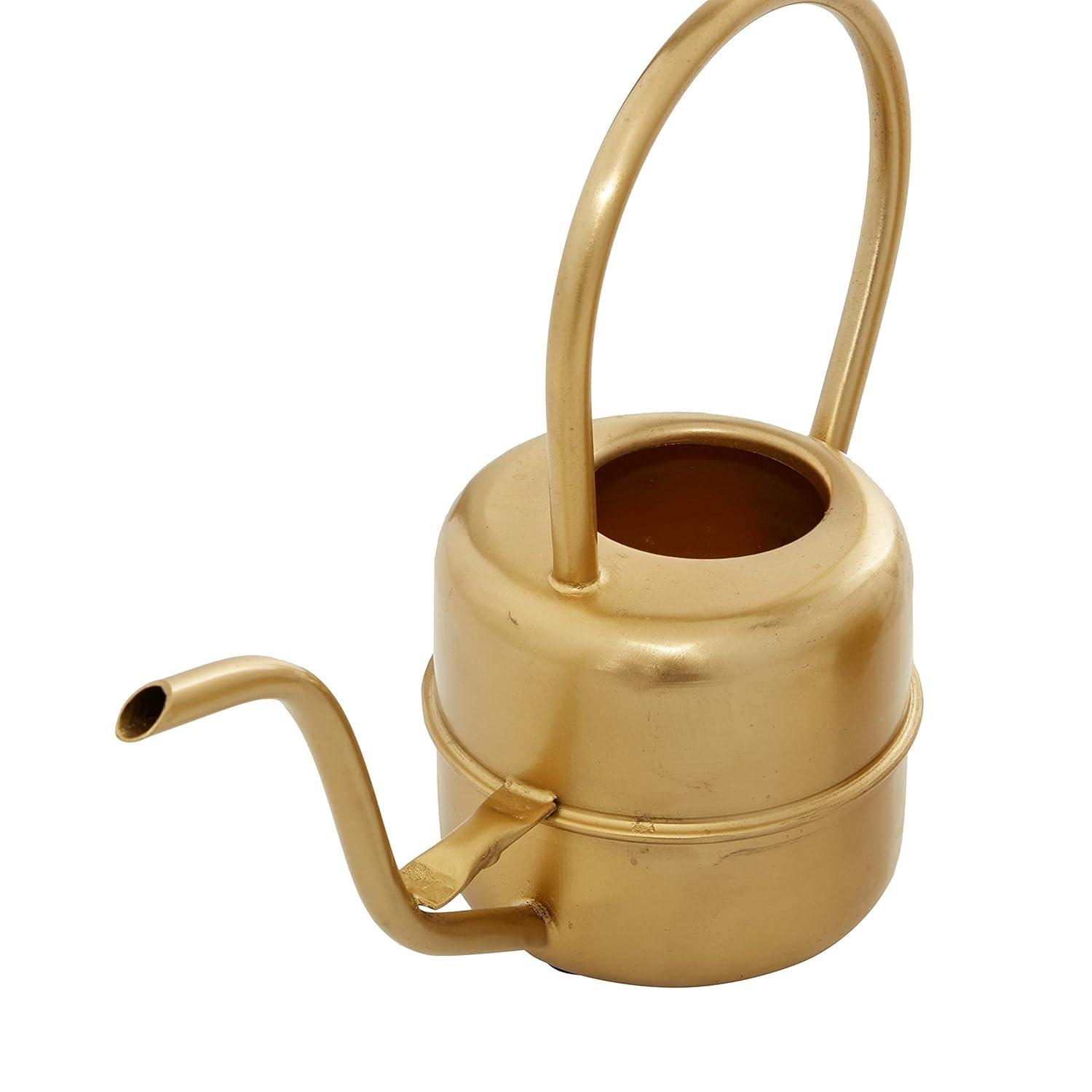 Set of 3 Glam Metal Planters Gold - Olivia & May: Indoor Iron Novelty Planters, No Drainage Hole, Tabletop Display