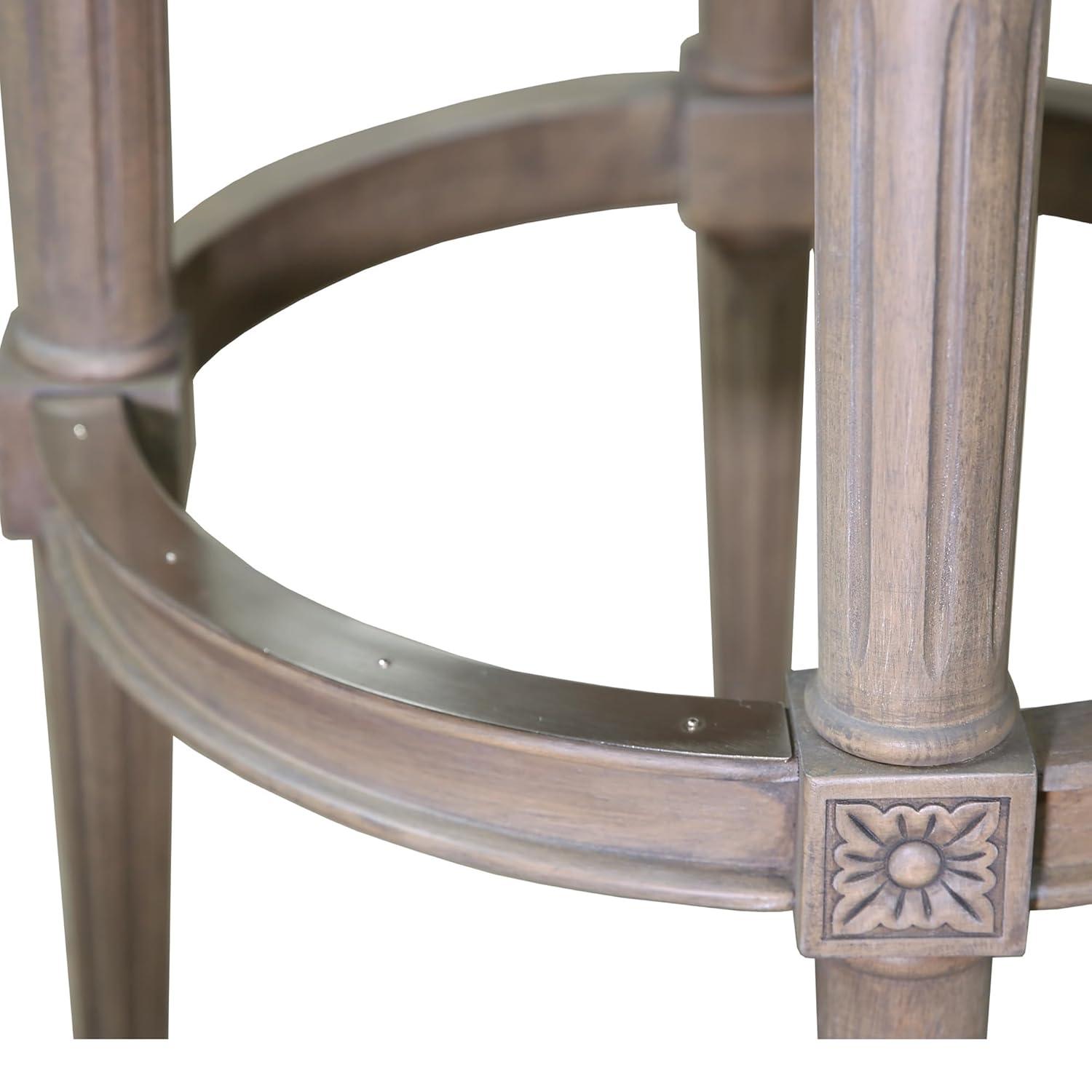 Ophelia & Co. Ted High Back Solid Wood Swivel Bar Stool