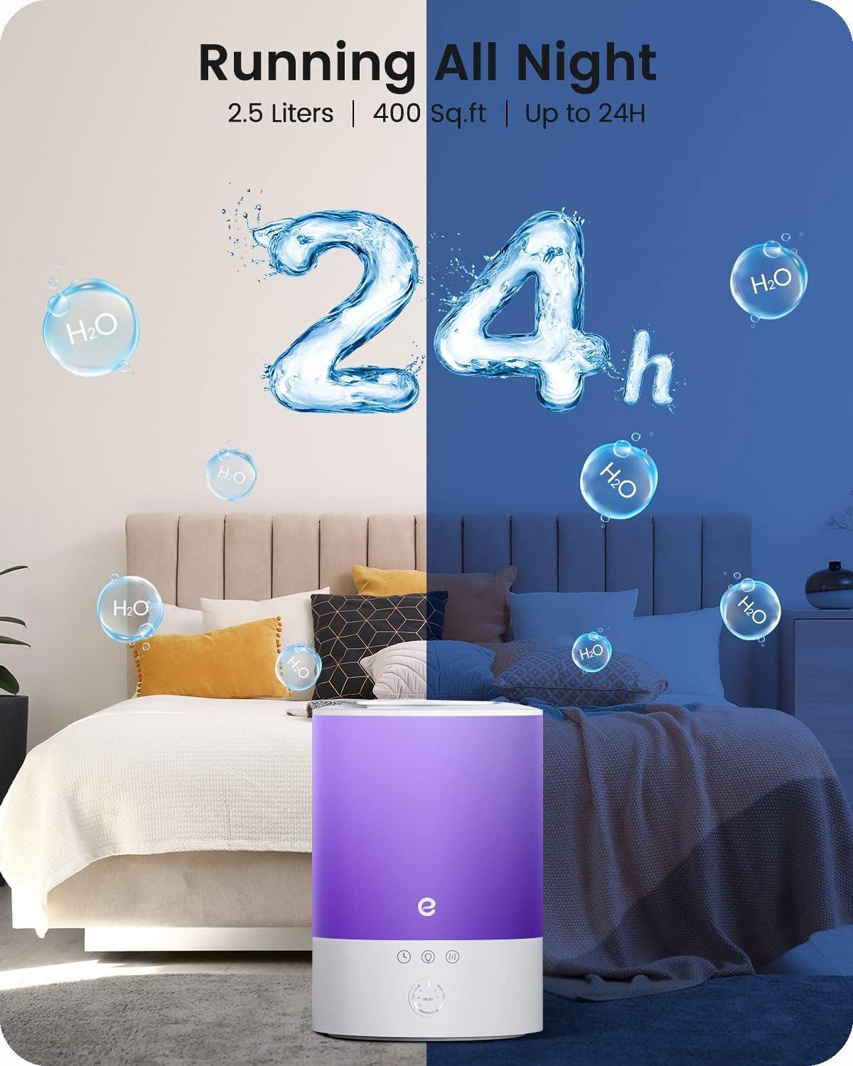 2.5L White and Purple Smart WiFi Cool Mist Humidifier