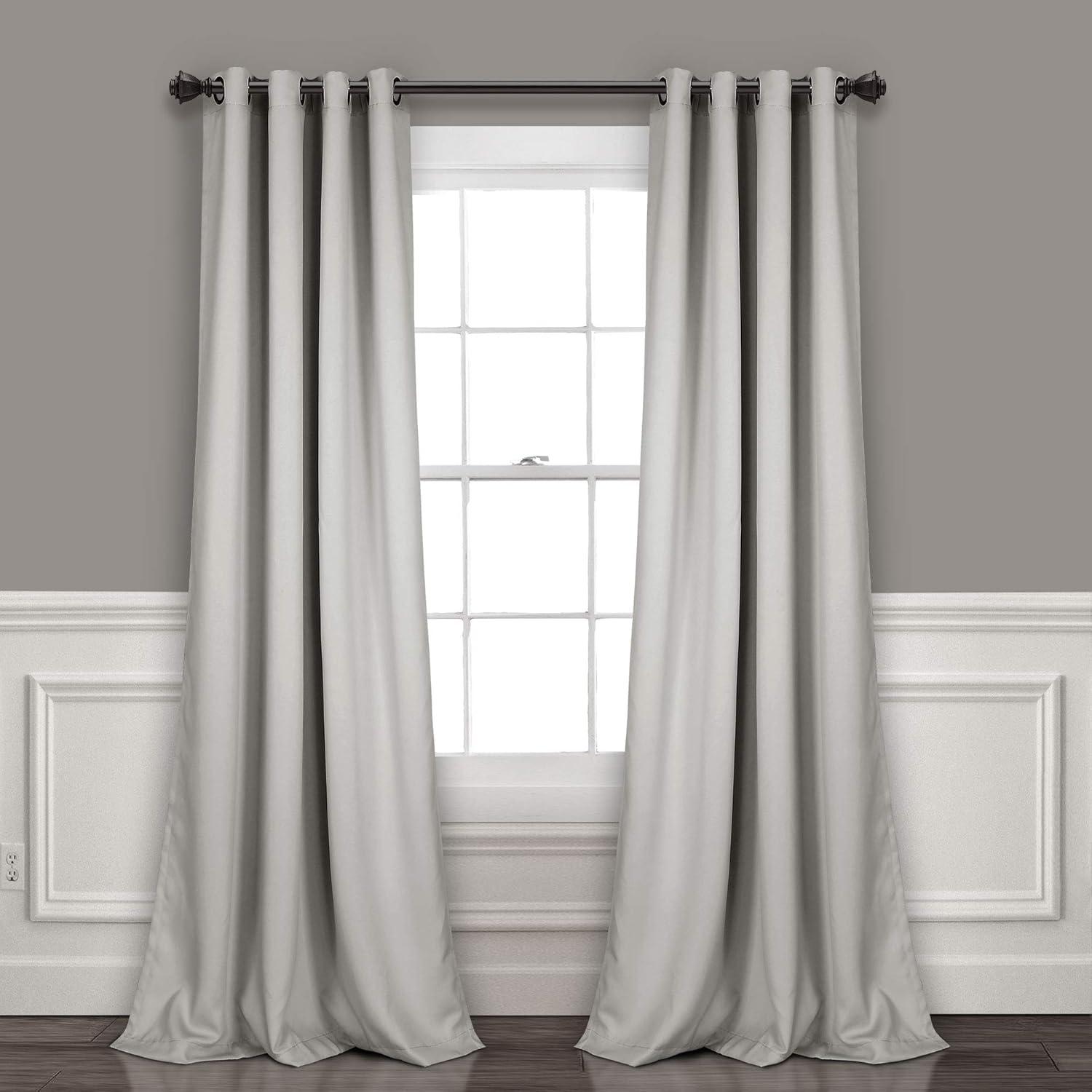 Set of 2 Insulated Grommet Top Blackout Curtain Panels - Lush Décor