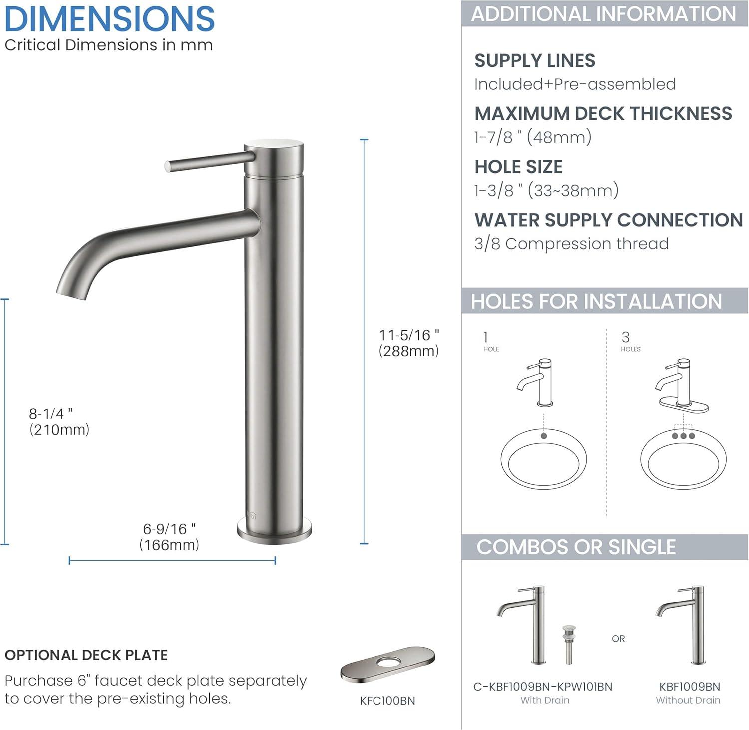 Circular Vessel Sink Faucet Single-handle Bathroom Faucet