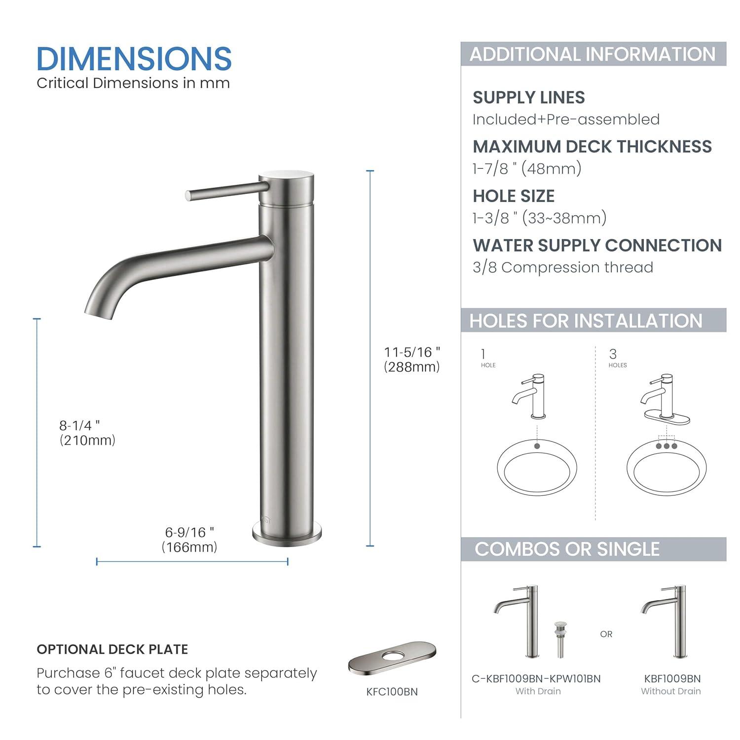 Circular Vessel Sink Faucet Single-handle Bathroom Faucet