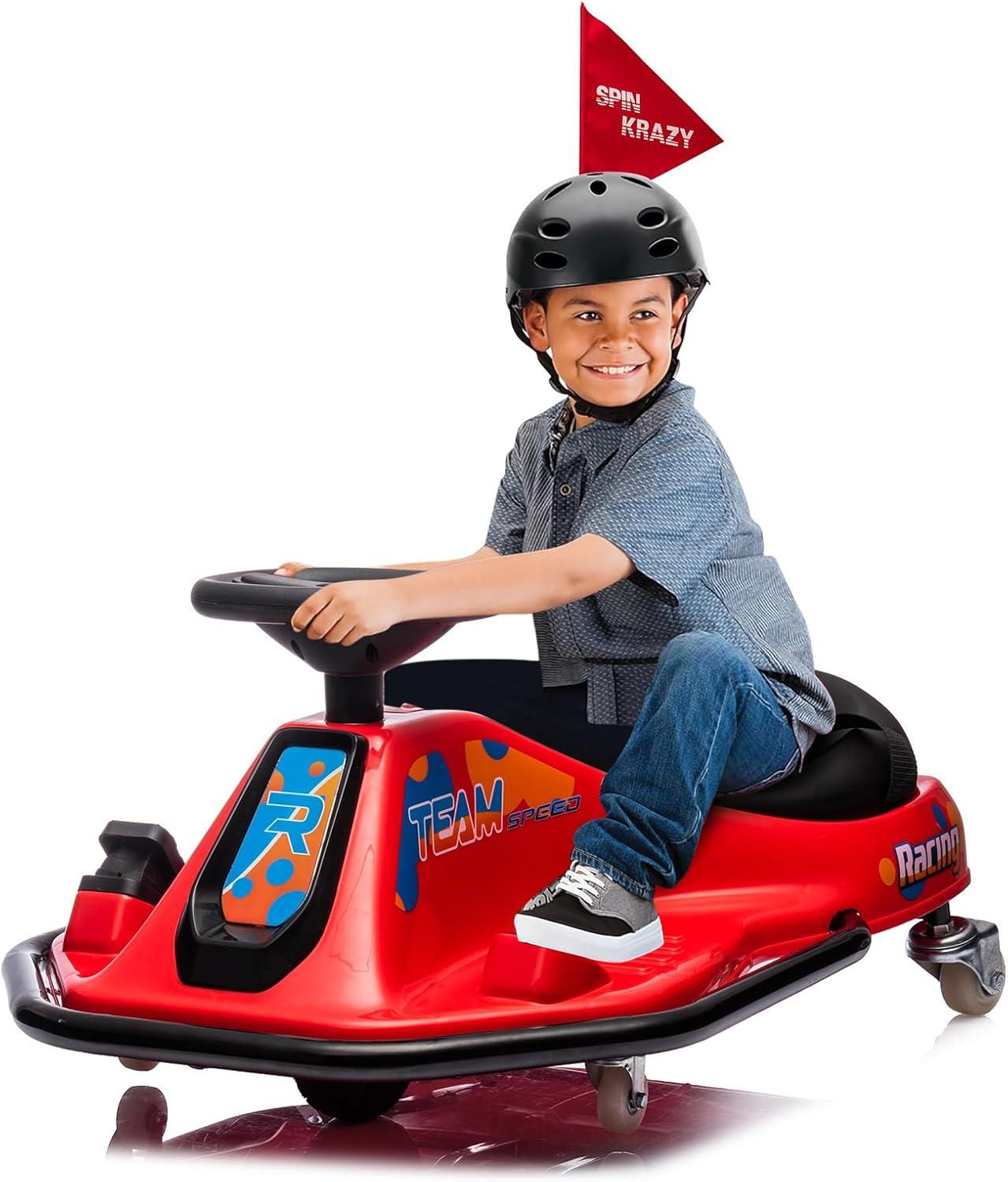 24V Red Electric Drifting Go-Kart for Kids