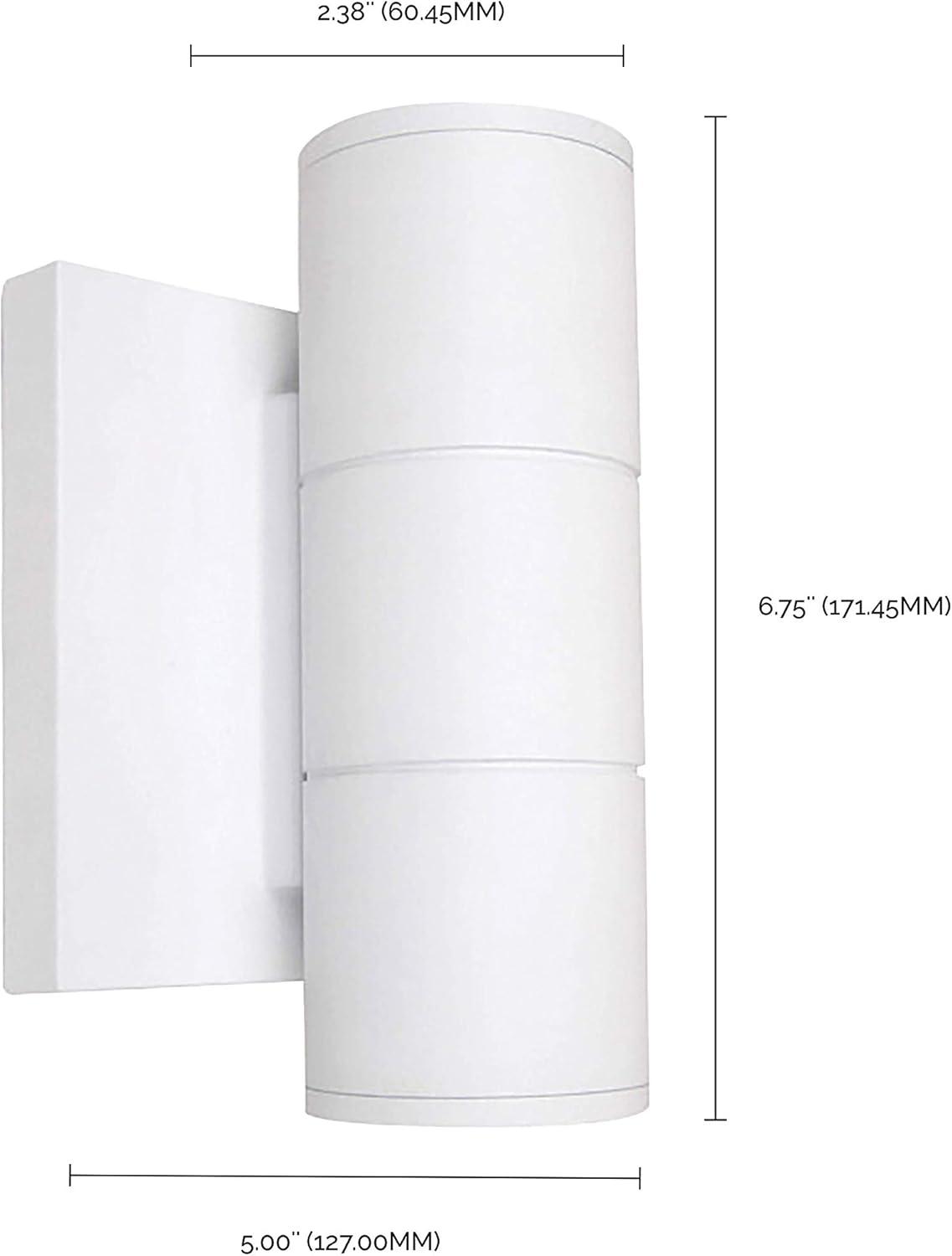 Nuvo Lighting 68086 - 2 Light LED Small Up and Down Sconce Fixture White Finish 10W 120/277V Outdoor Sconce LED Fixture