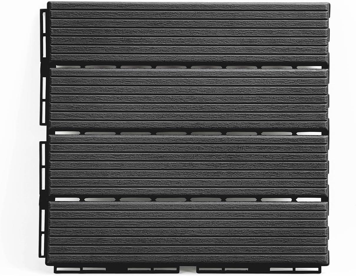 36.75'' L x 36.75'' W Plastic Interlocking Deck Tile