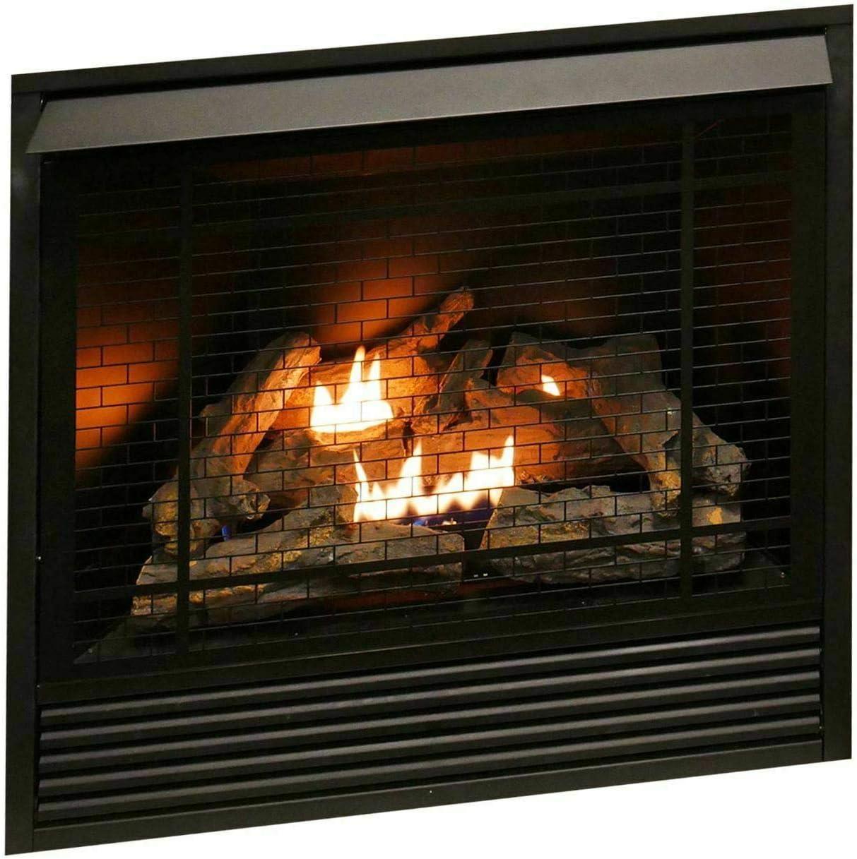 Duluth Forge Dual Fuel Ventless Fireplace Insert - 32,000 BTU, Remote Control FDI32R