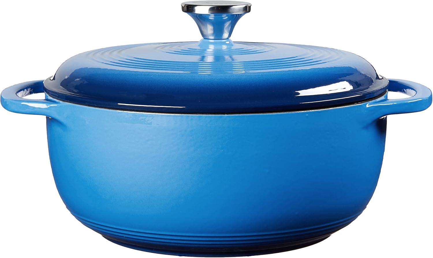 Blue Enameled Cast Iron 4.5 Quart Dutch Oven