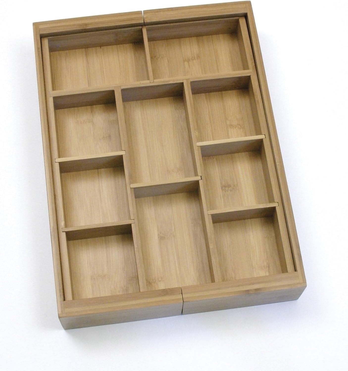 Bamboo Expandable Organizer With Removable Dividers