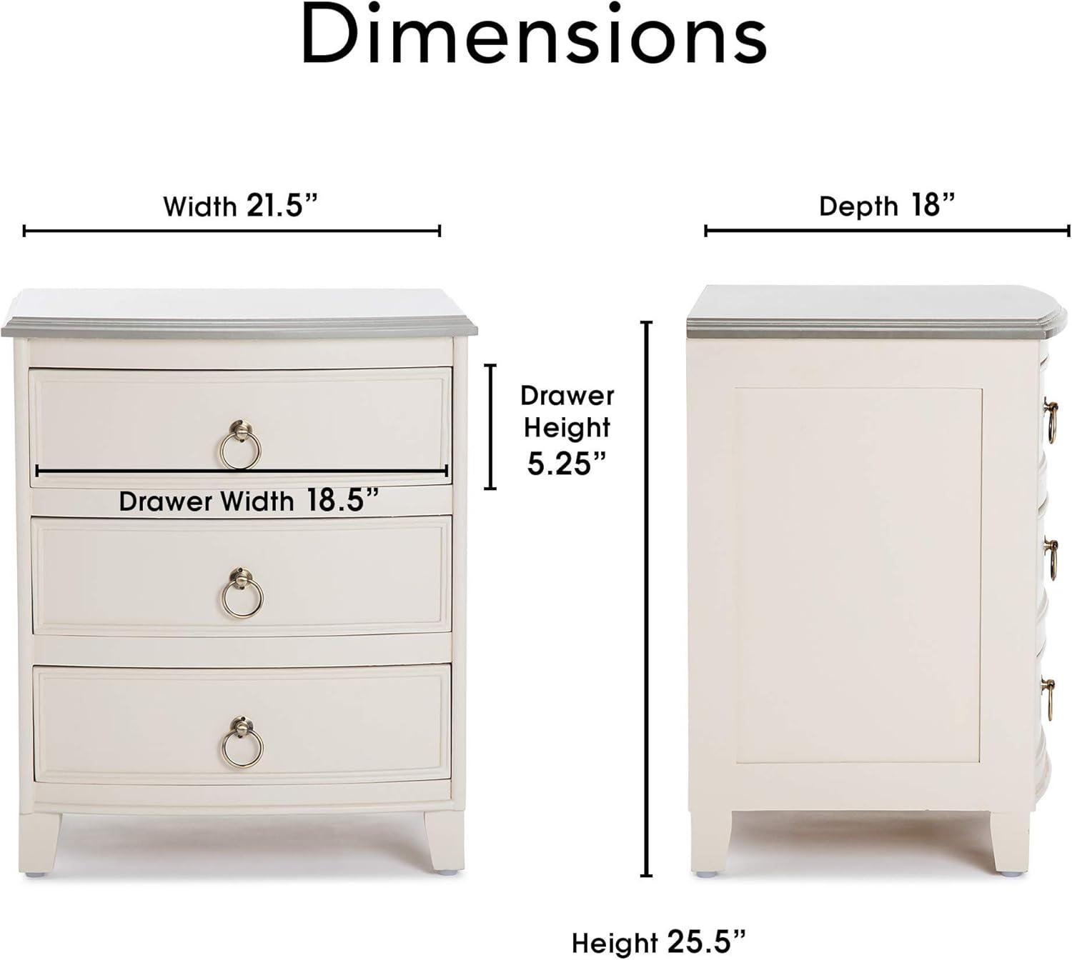 Lachlan Charleston End Table Nightstand with Drawers