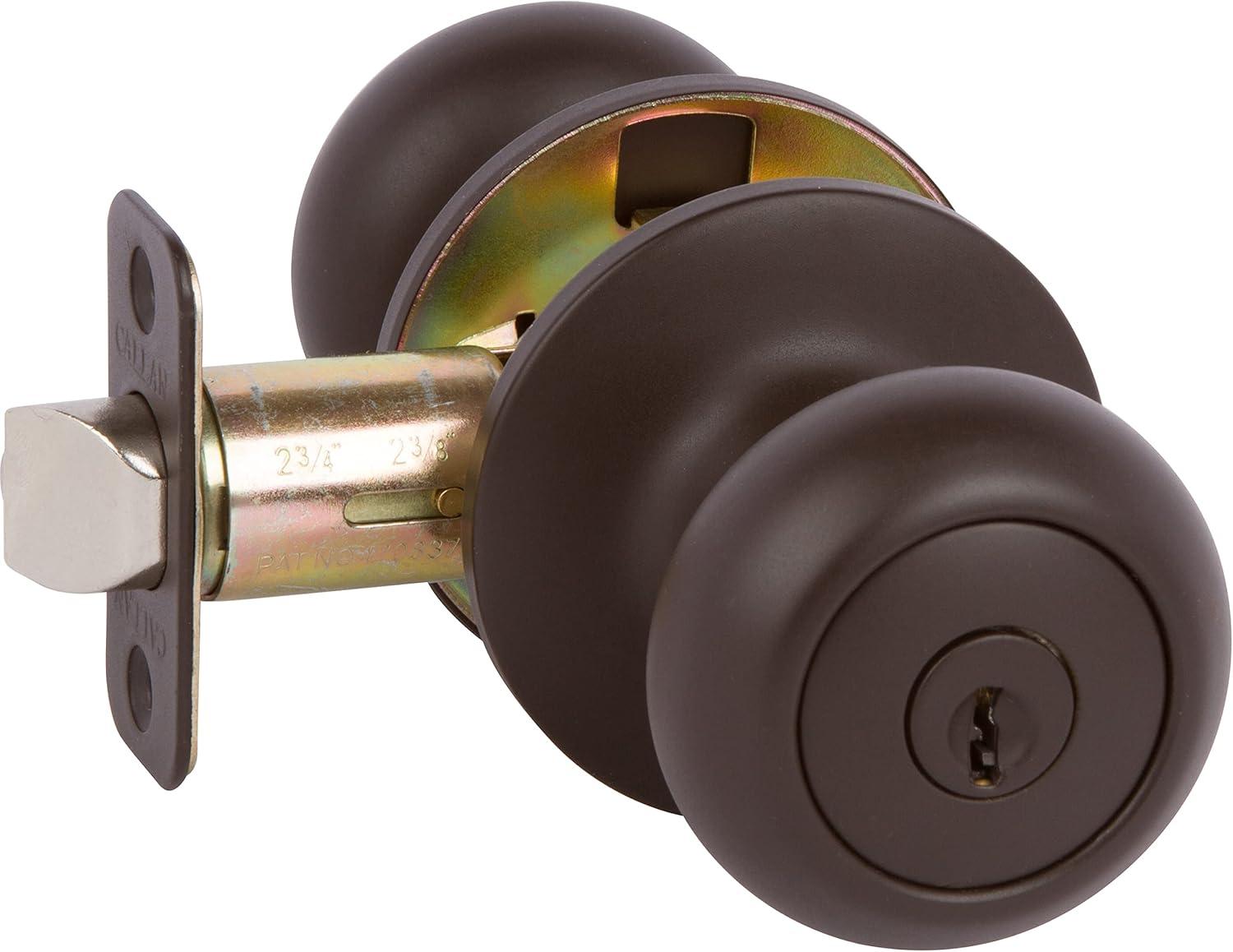 Saxon Oil Rubbed Bronze Keyed Entry Door Knob