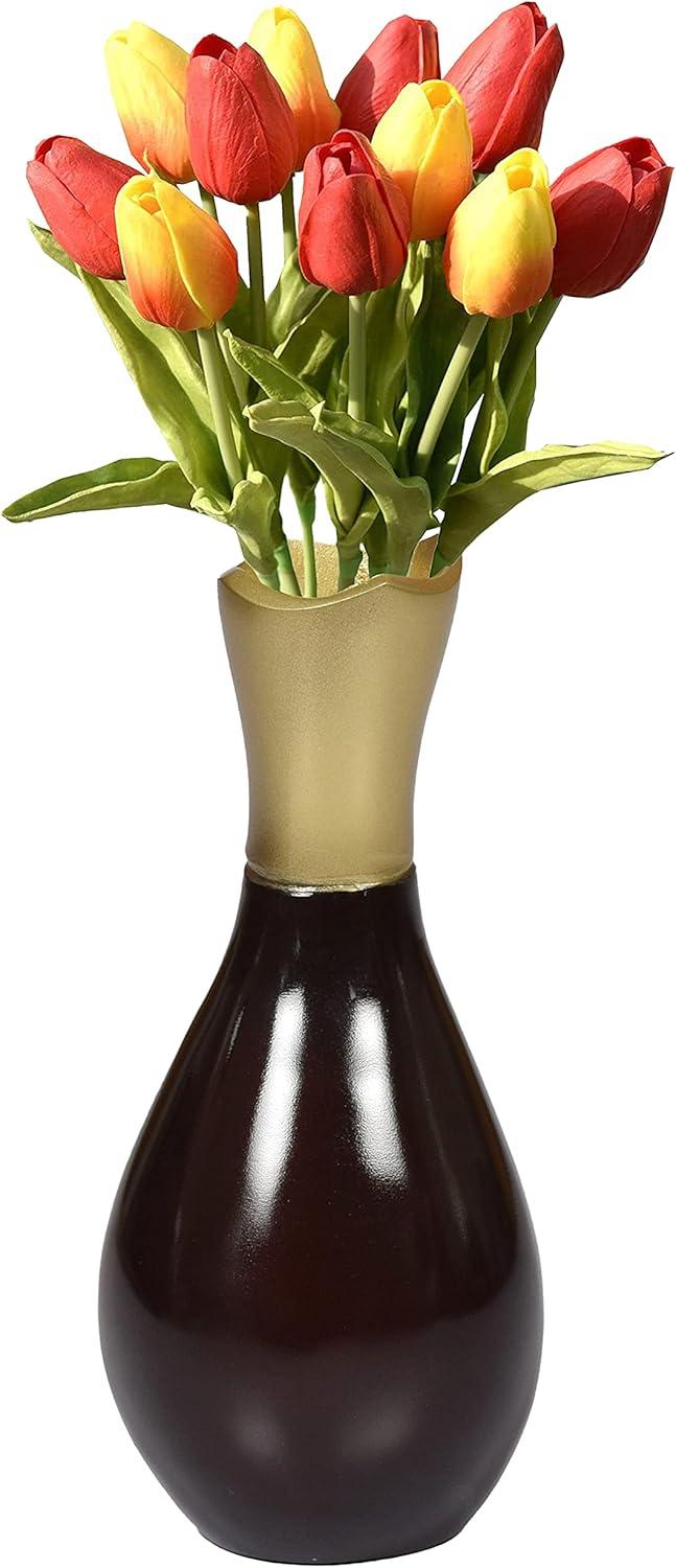 Uniquewise Aluminium-Casted Modern Decorative Flower Table Vase