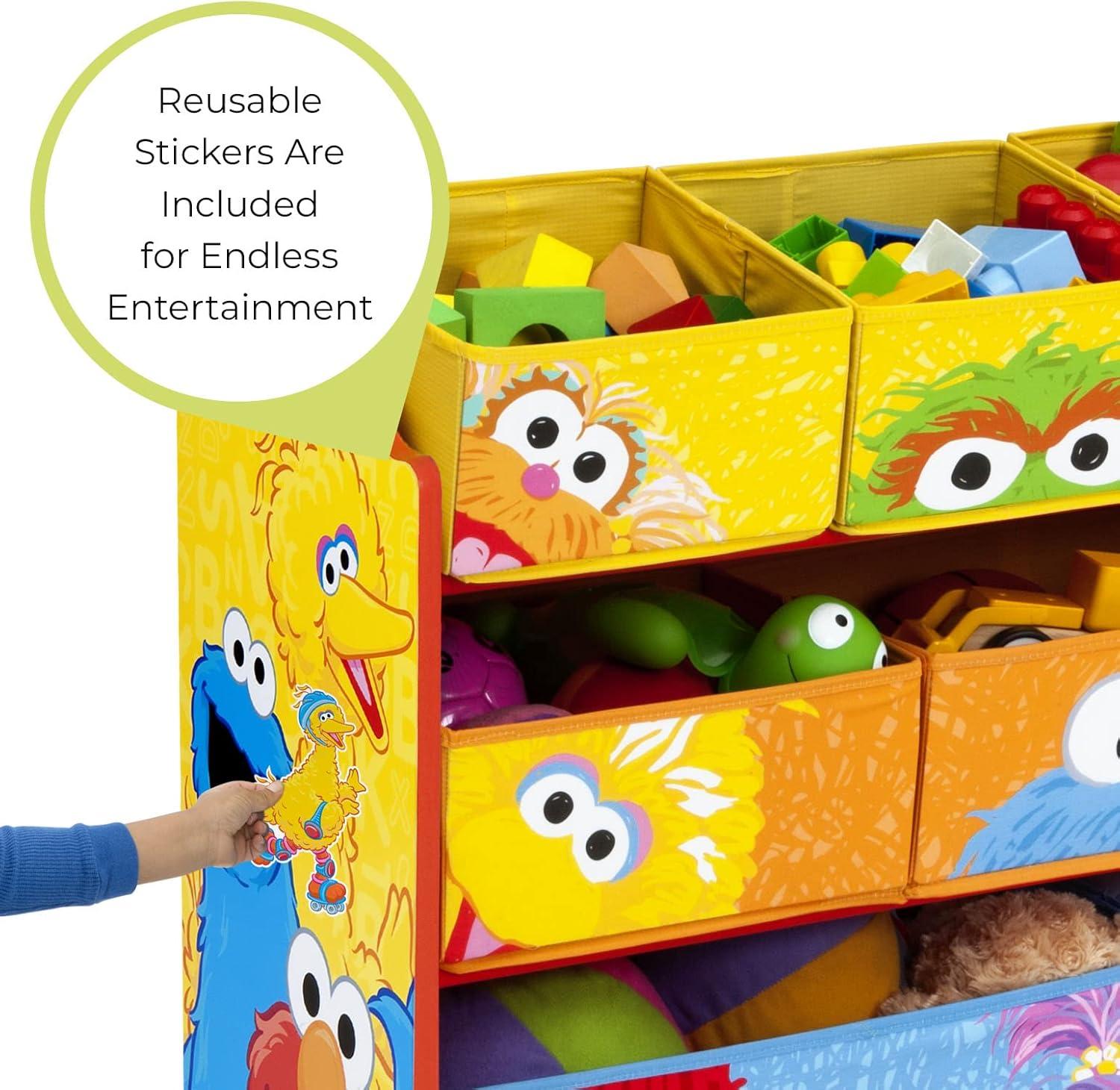 Delta Children Sesame Street Deluxe 9 Bin Design and Store Toy Organizer