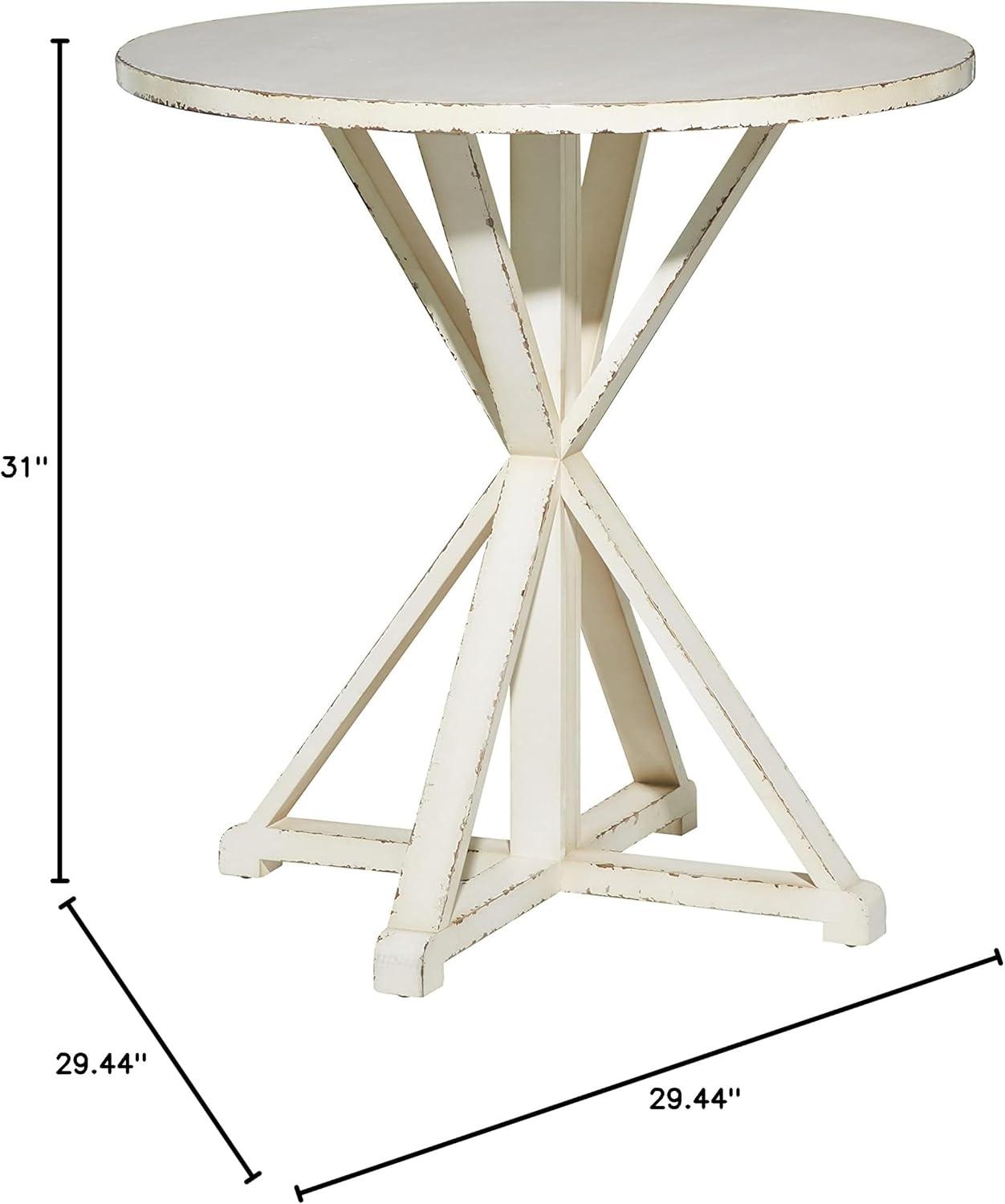 31" x 29" Farmhouse Wood Accent Table - Olivia & May