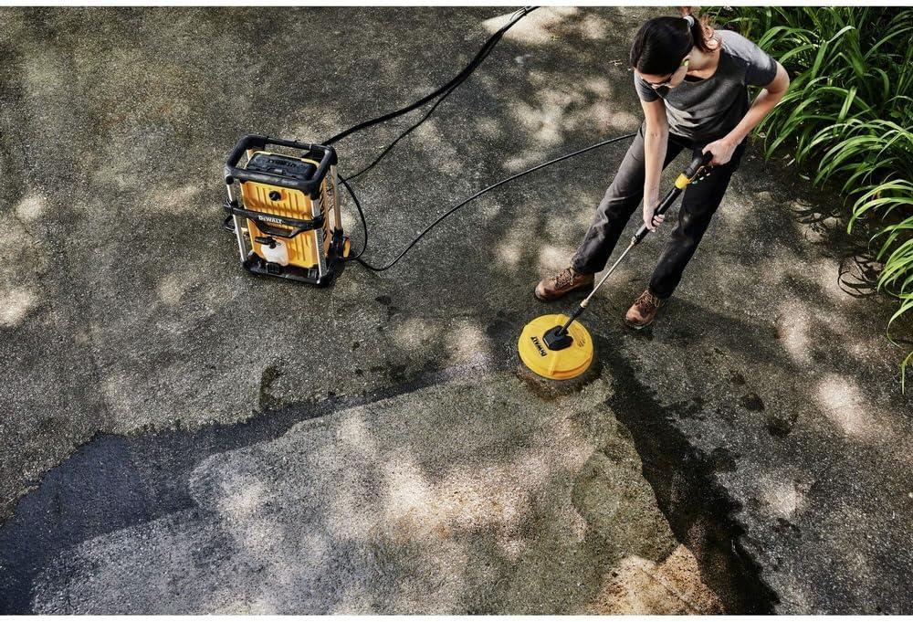 Yellow Polypropylene 12-Inch Surface Cleaner with Quick-Release Nozzle