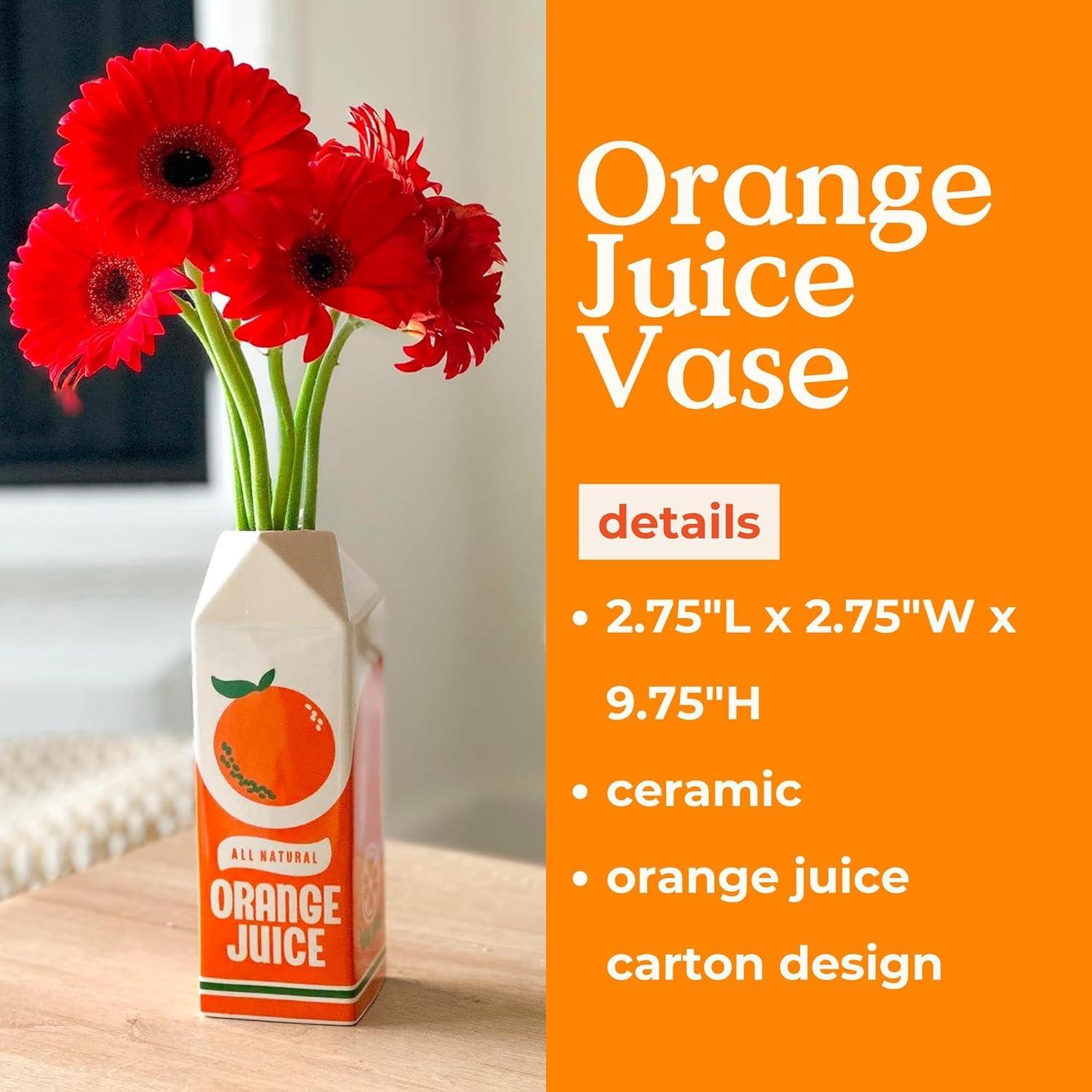 ban.do Rise and Shine Vase, Orange Juice