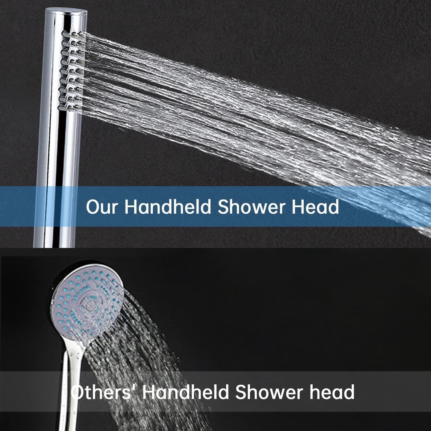 All Metal 10 Inch High Pressure Rainfall Shower Head With Handheld Shower