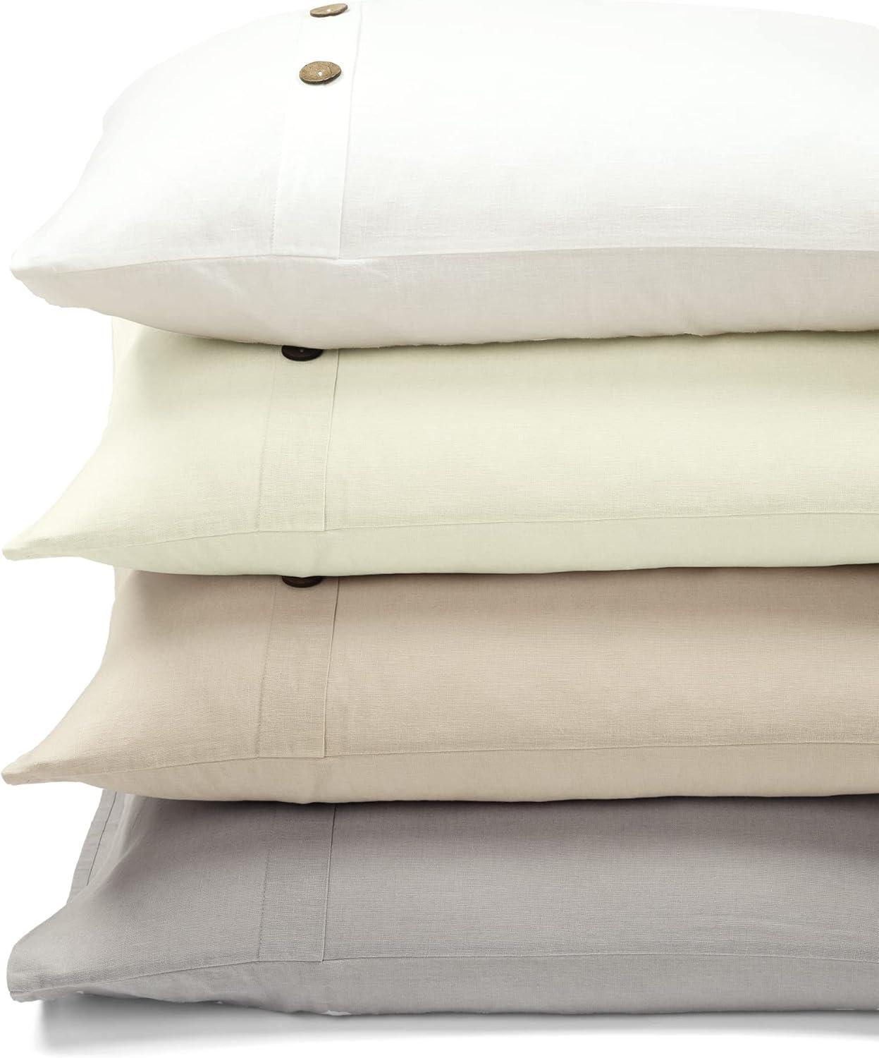 Linen King/California King Cotton Blend Duvet Cover Set