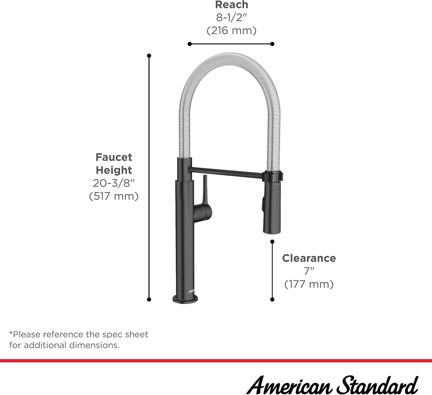 Chrome Semi-Pro Kitchen Faucet with Pull-Out Spray