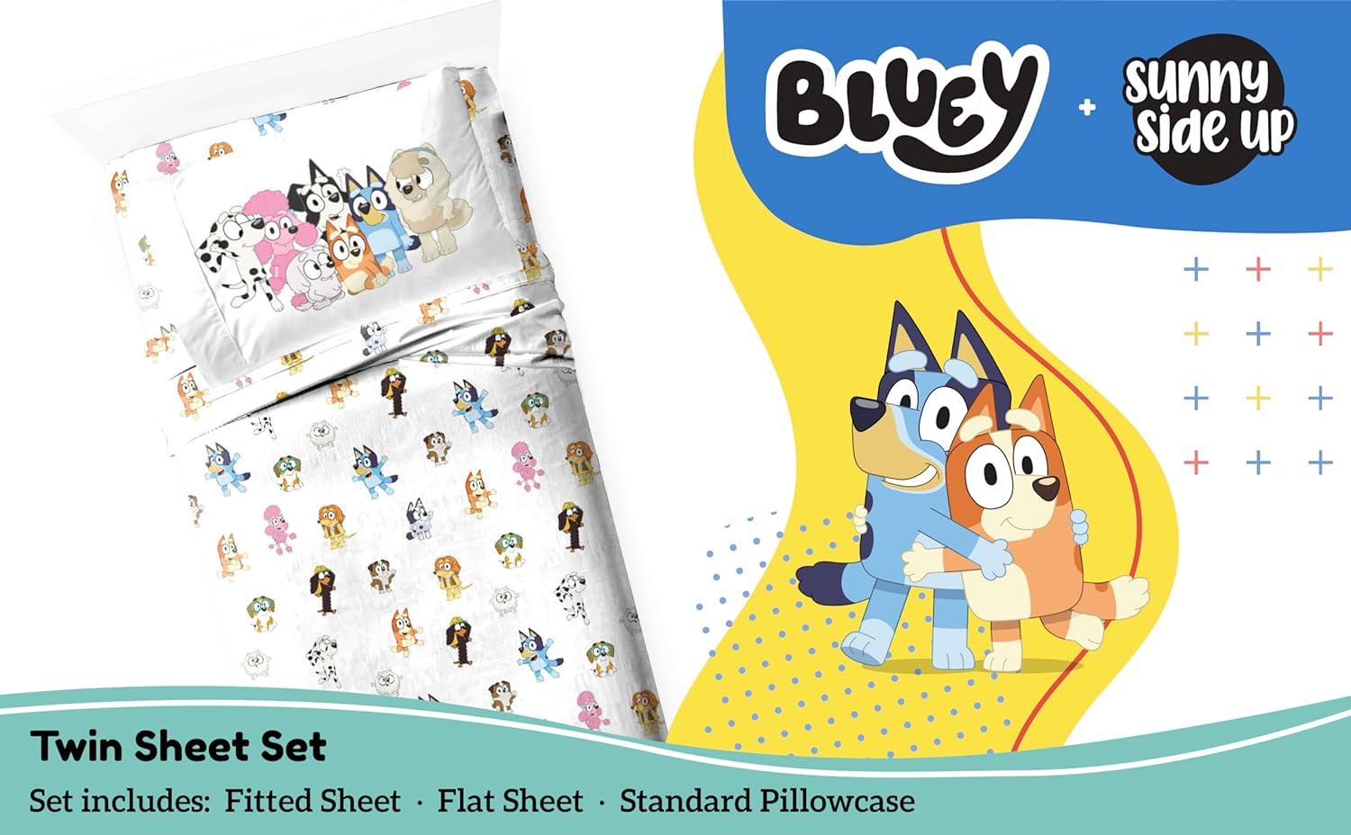 Sunny Side Up Bluey Twin Sheet Set