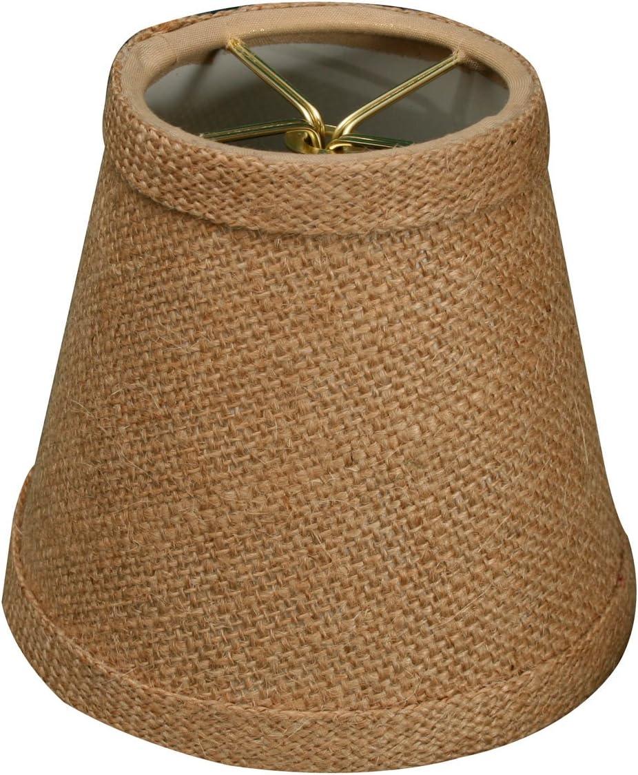 5" Hardback Empire Chandelier Lamp Shades Set of 6 Burlap