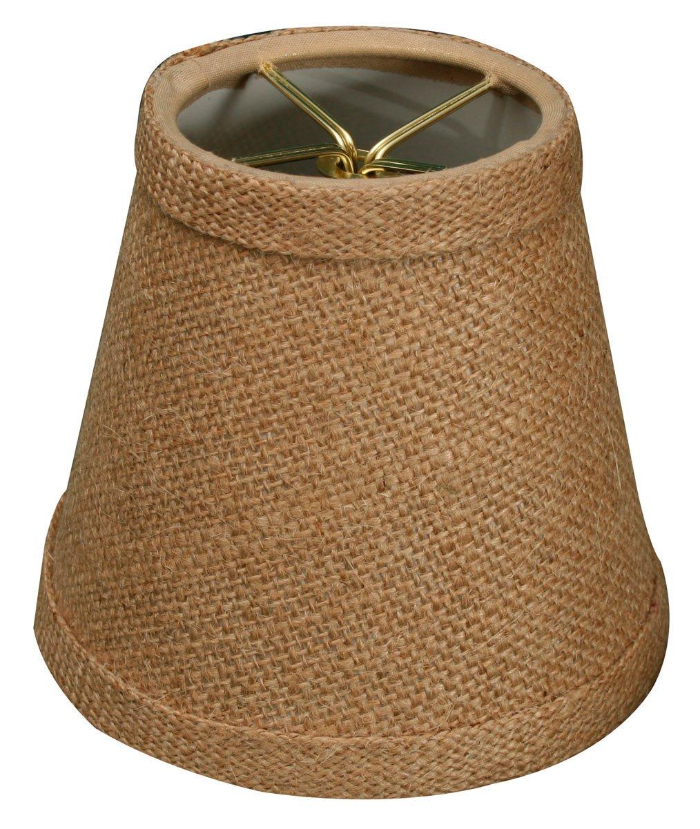 5" Hardback Empire Chandelier Lamp Shades Set of 6 Burlap